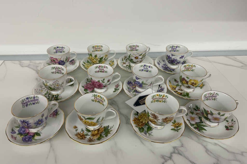 Servizio 12 Tazzine Con Piattino Mesi Anno Supreme Monno Porcelain