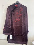 Vestito Marrone Stile Cinese Reneè Derby Tg M