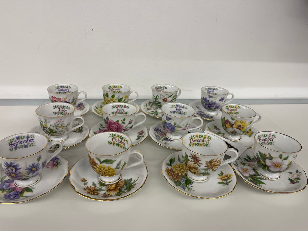 Servizio 12 Tazzine Con Piattino Mesi Anno Supreme Monno Porcelain