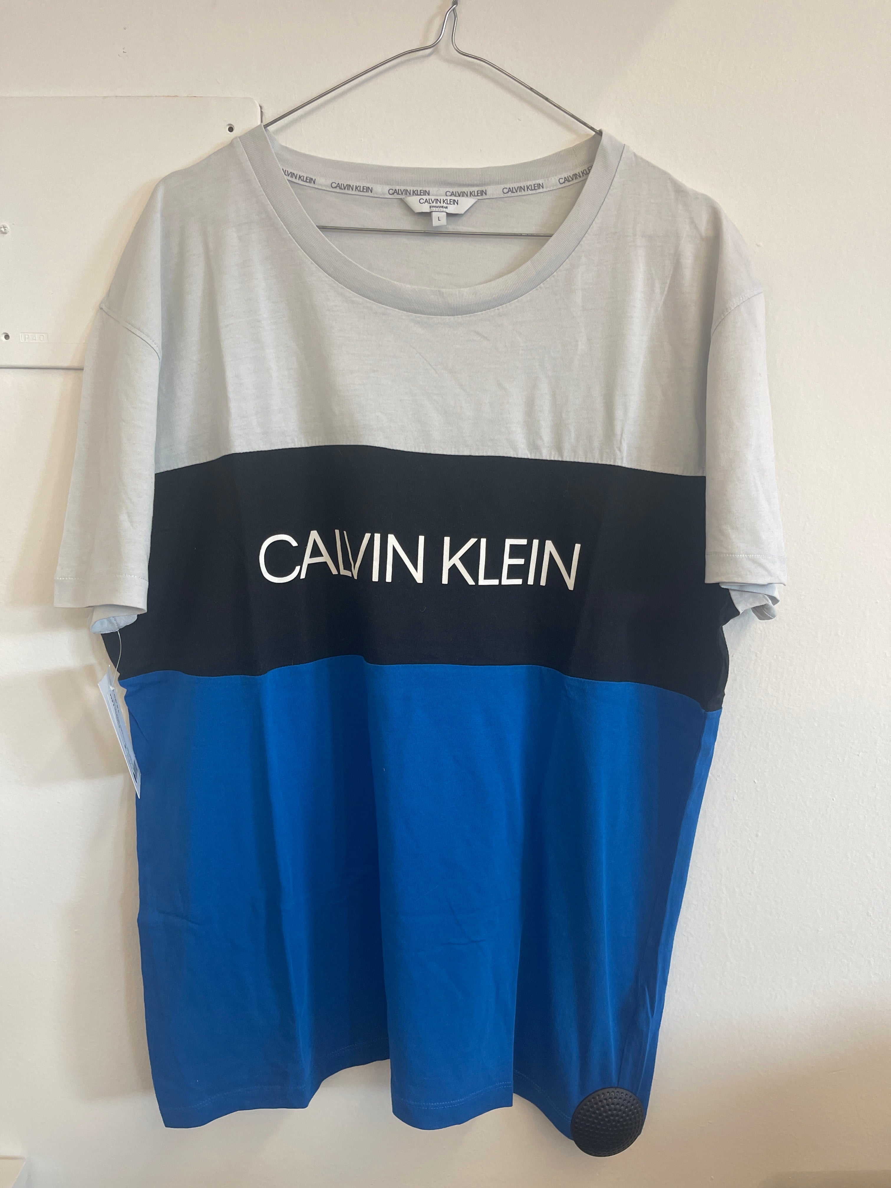 Maglietta Bianca Blu Nera Calvin Klain Tgl
