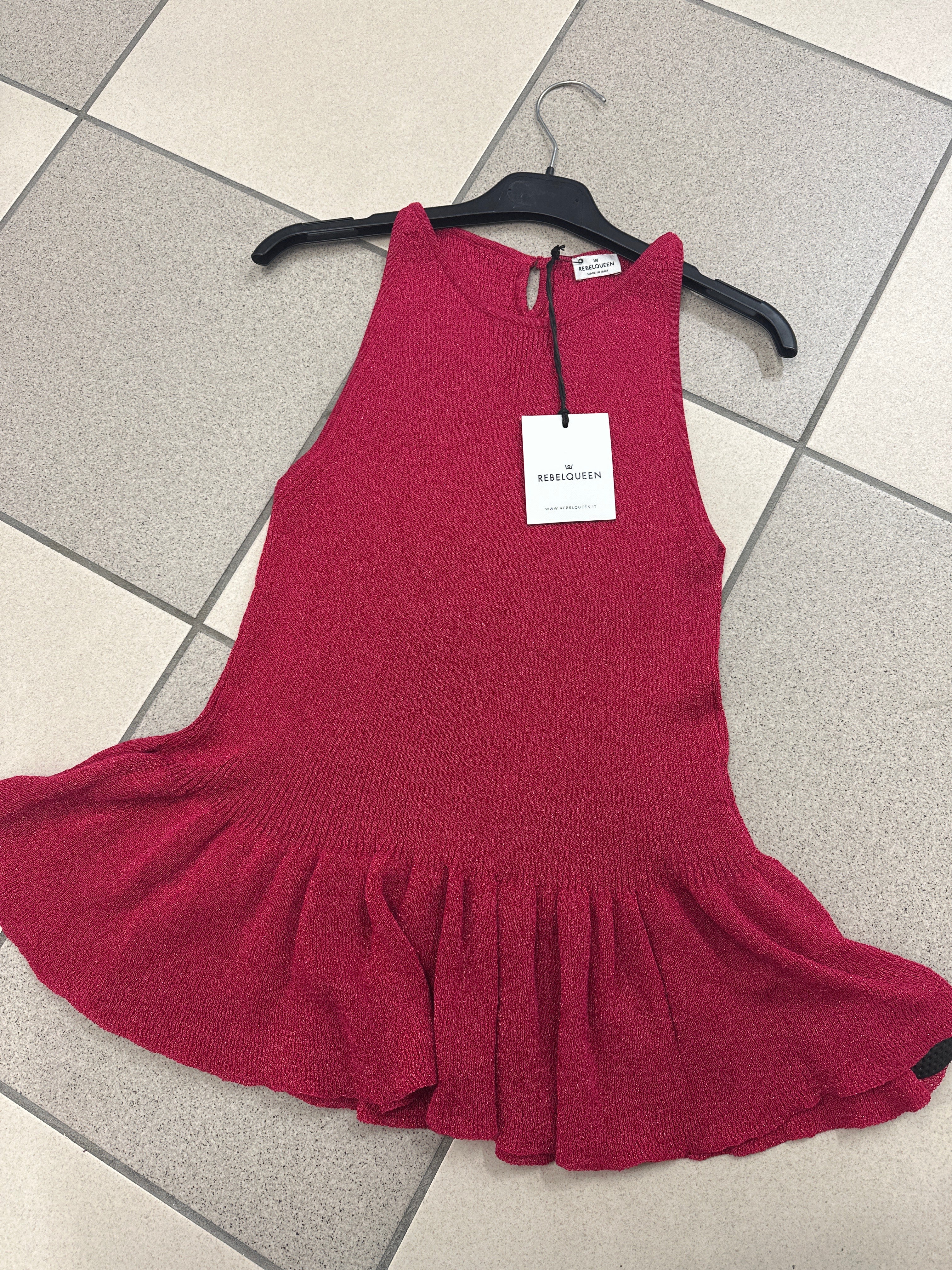 Canotta Rosa Balza Bordo Rebelqeen Filo Brilli Tg M Nuovo Con Etichetta