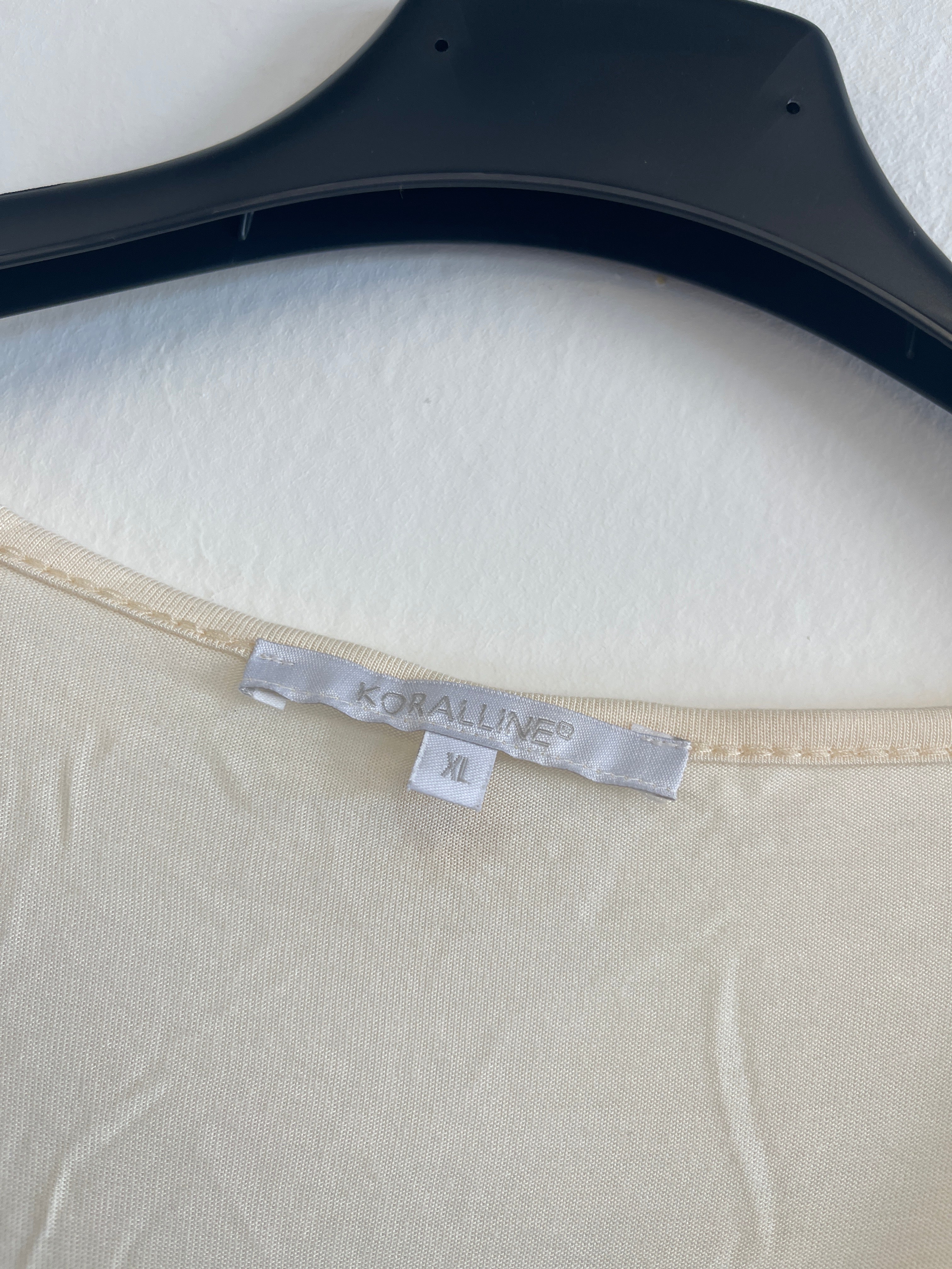 Maglietta Oanna Inserto Retina Fiocco Pailettes Koralline Tg Xl