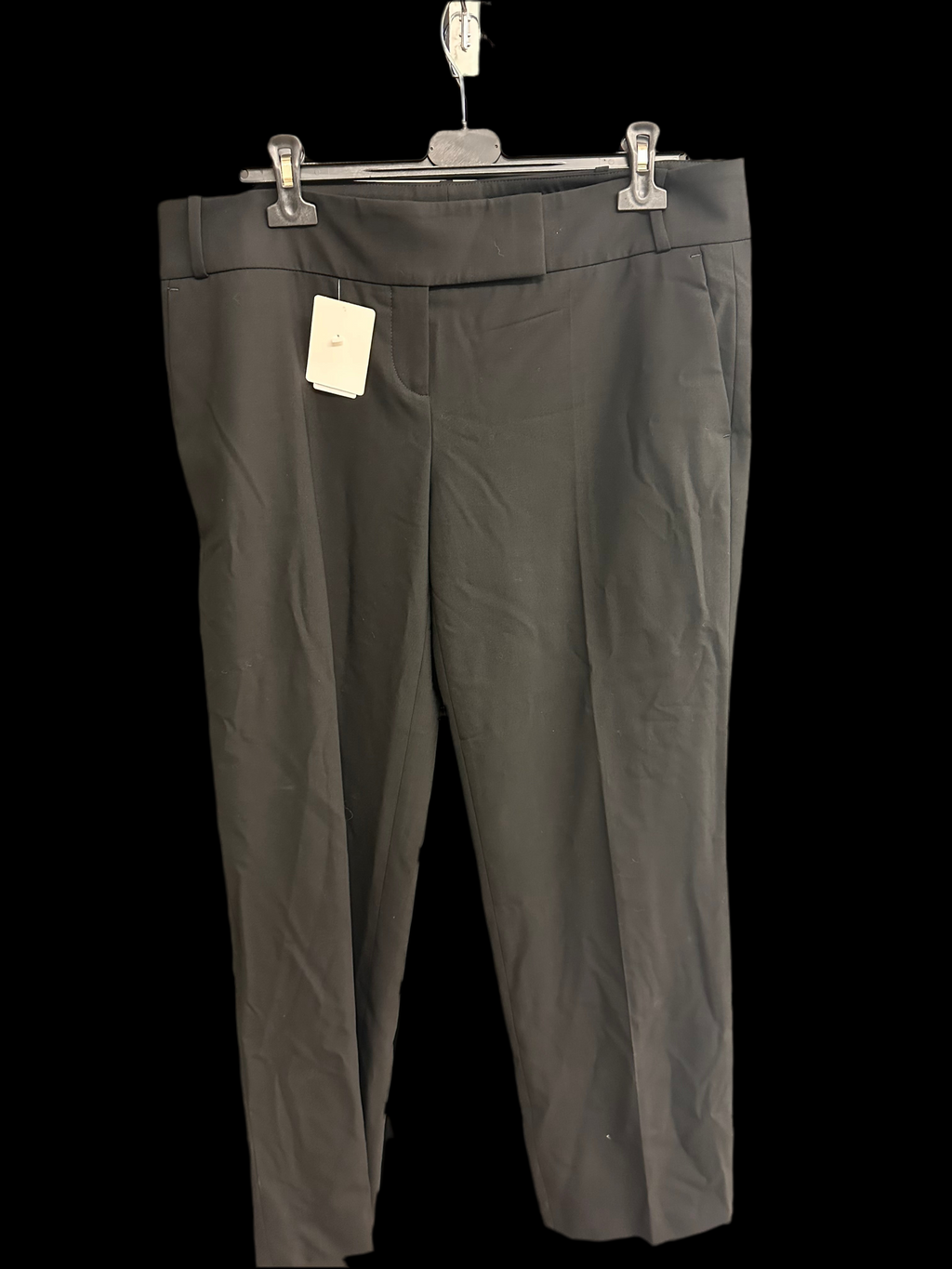 Pantalone Nero Misto Lana Boss Hugo Boss Tg 48