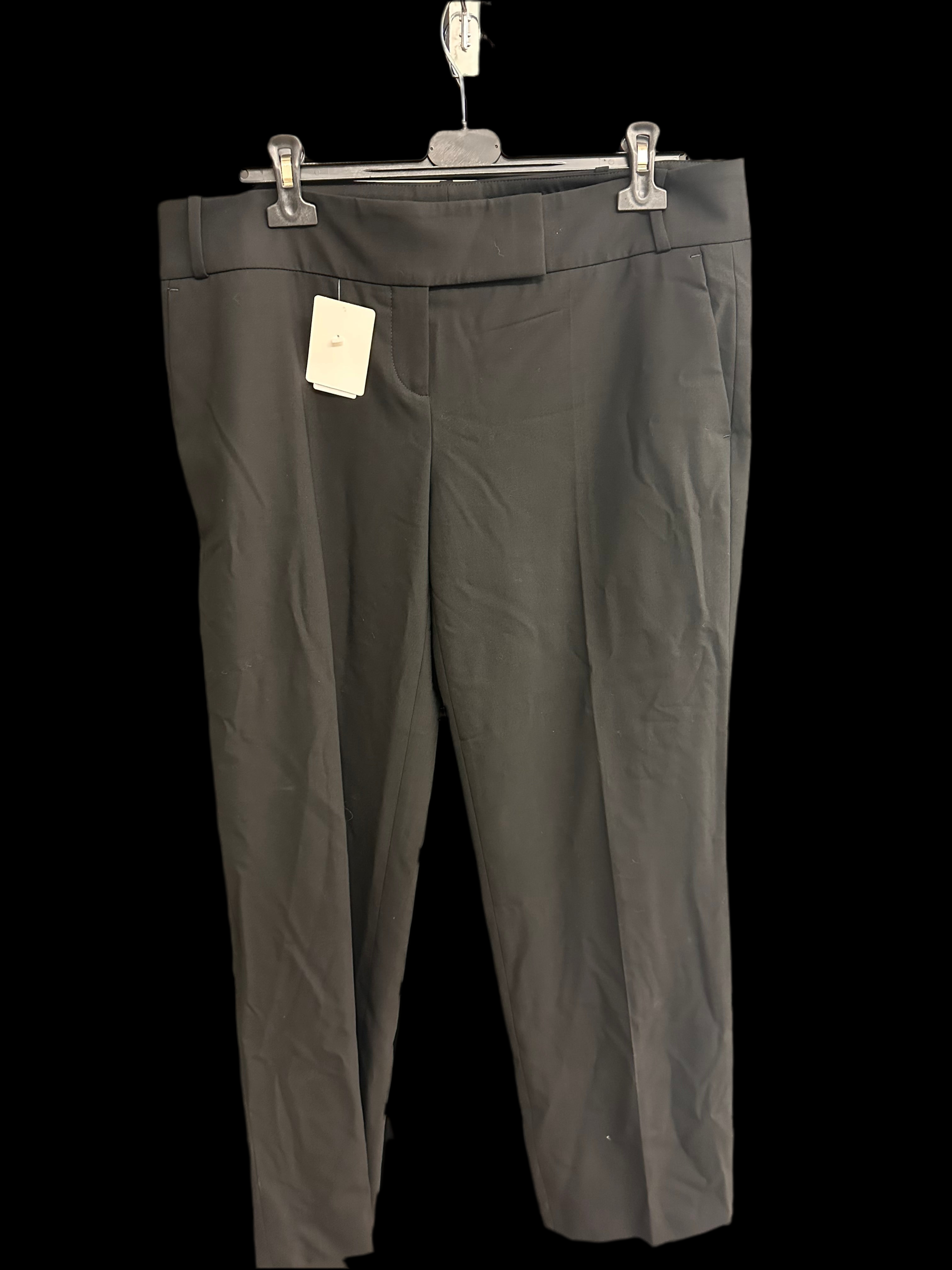 Pantalone Nero Misto Lana Boss Hugo Boss Tg 48