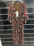 Abiti Lungo Marrone Fantasia Floreale  Tg S/m Please Nuovo Con Etichetta