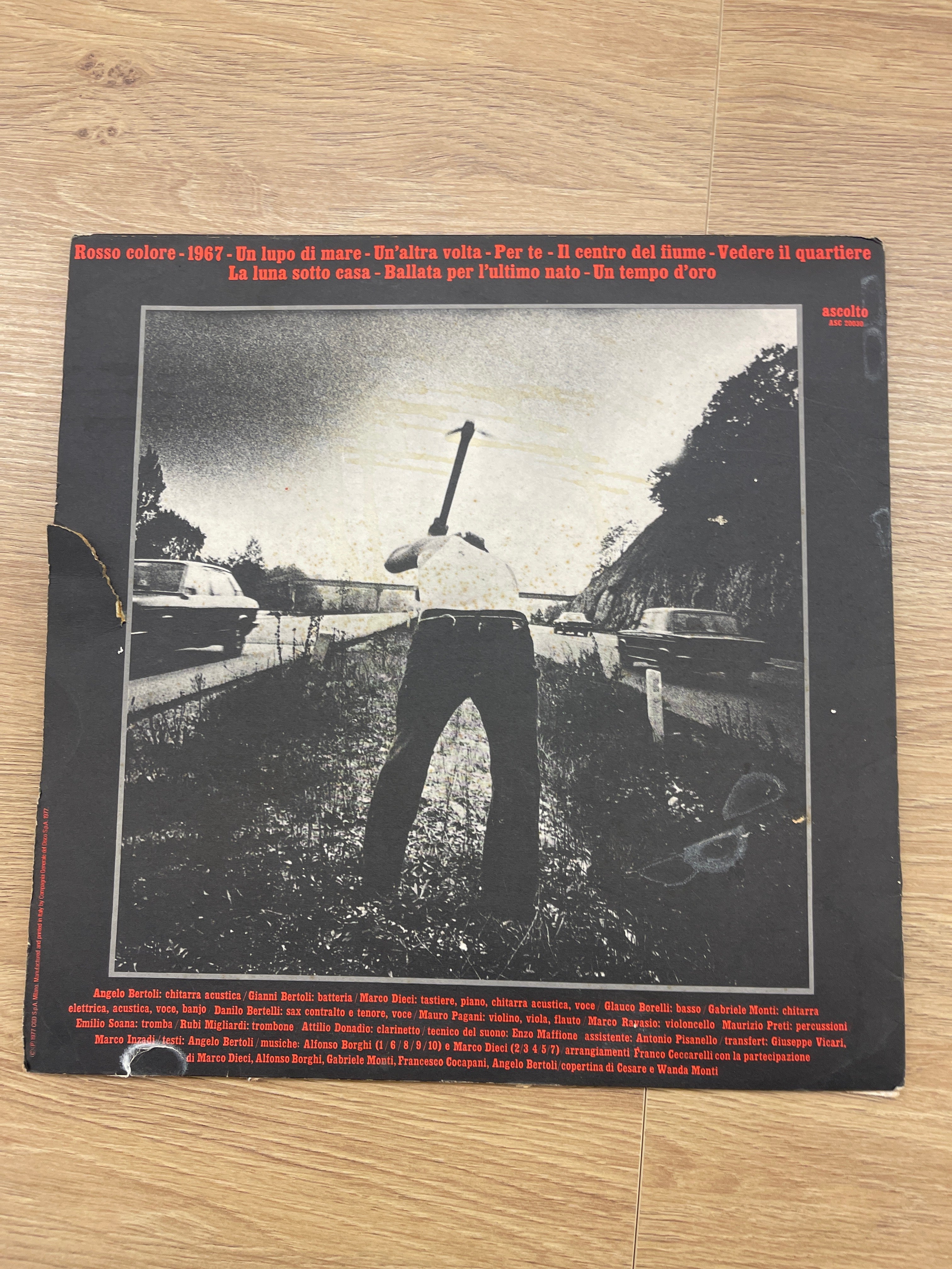 Disco Lp 3 Giri Vinile Angelo Bertoli * –il Centro Del Fiume