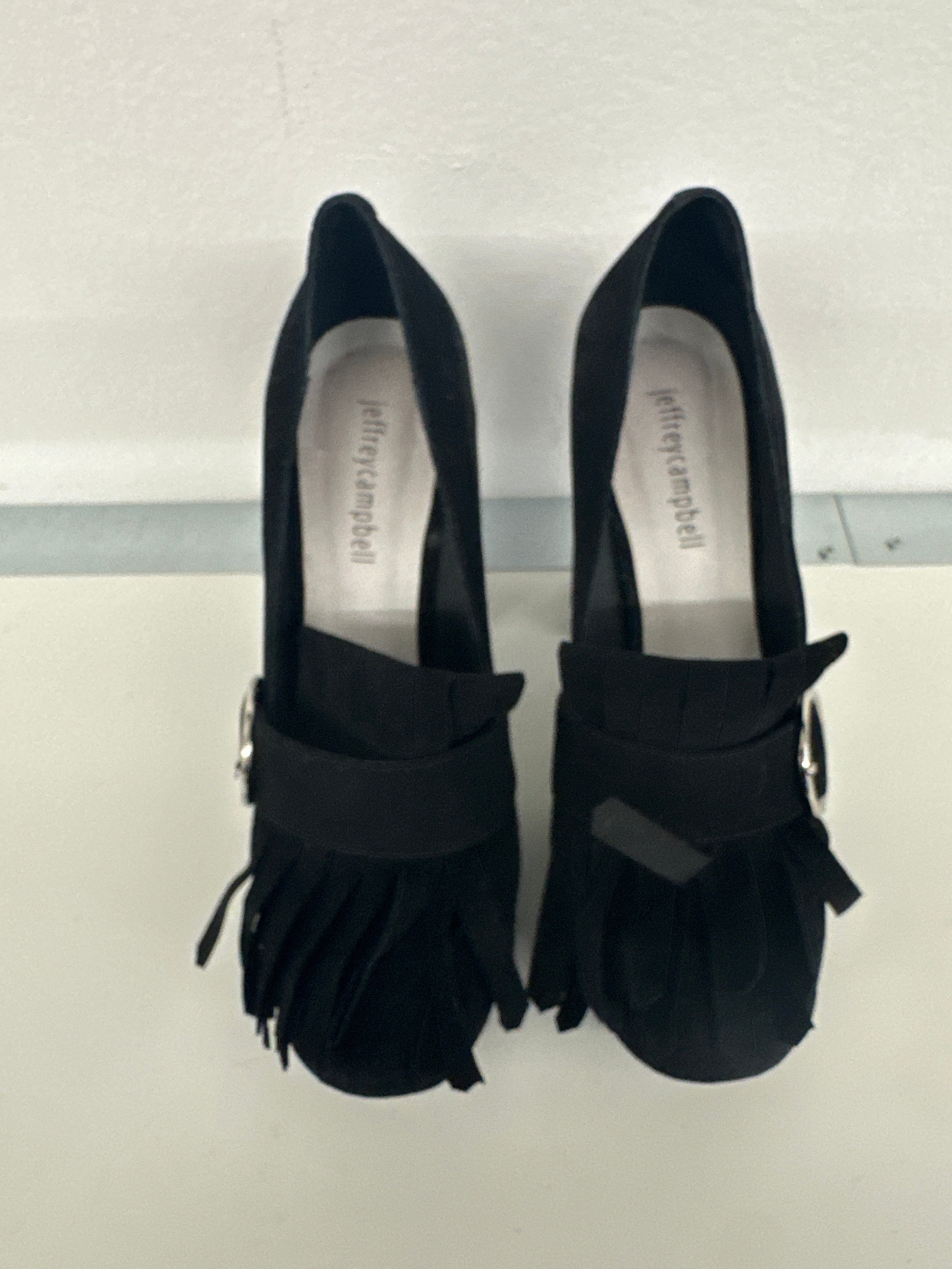 Scarpe Tacco Grosso Frange Jeffrey Campbell N 38