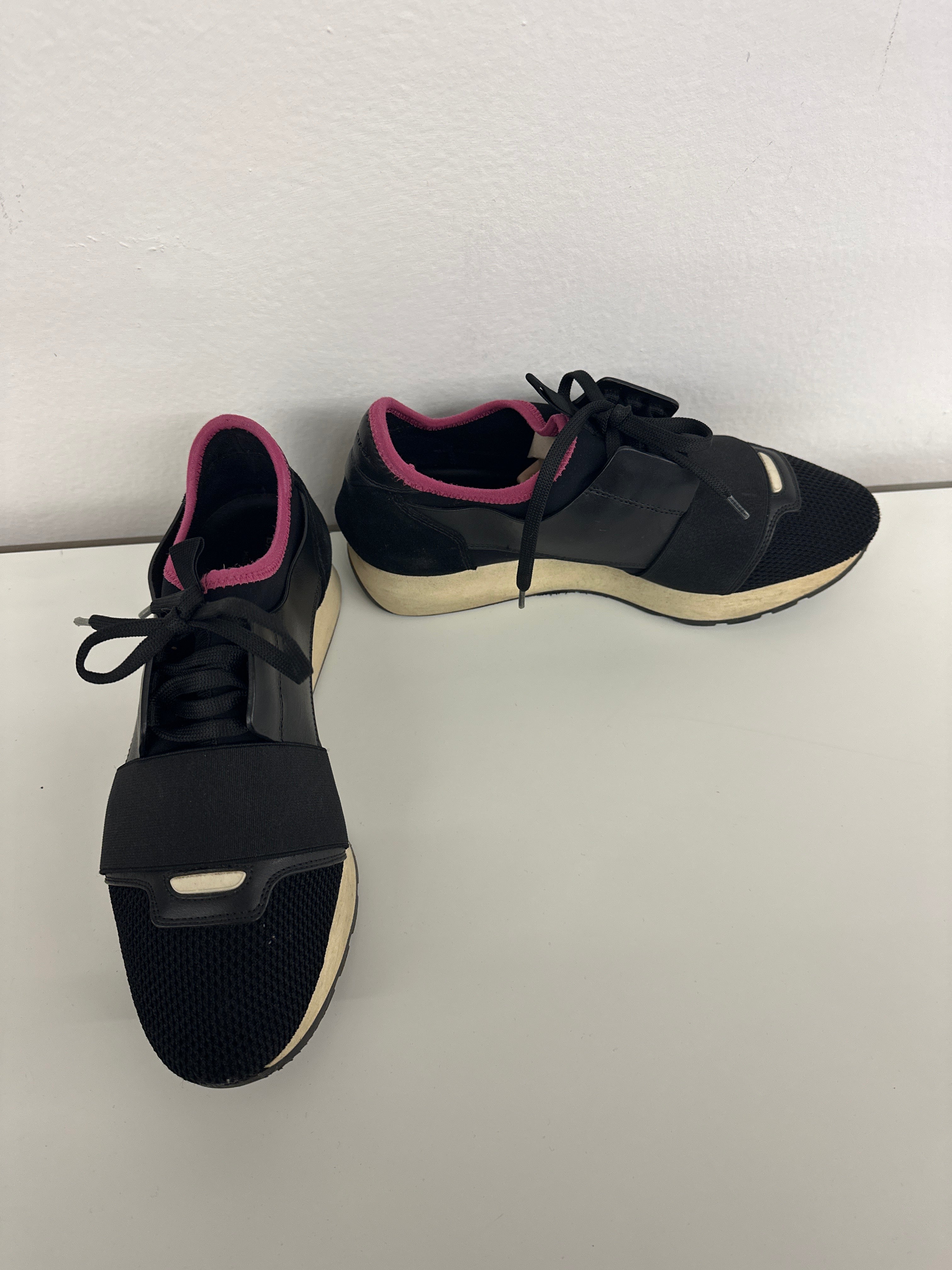 Scarpe Balenciaga Race Runner Nere Rosa N 37/38