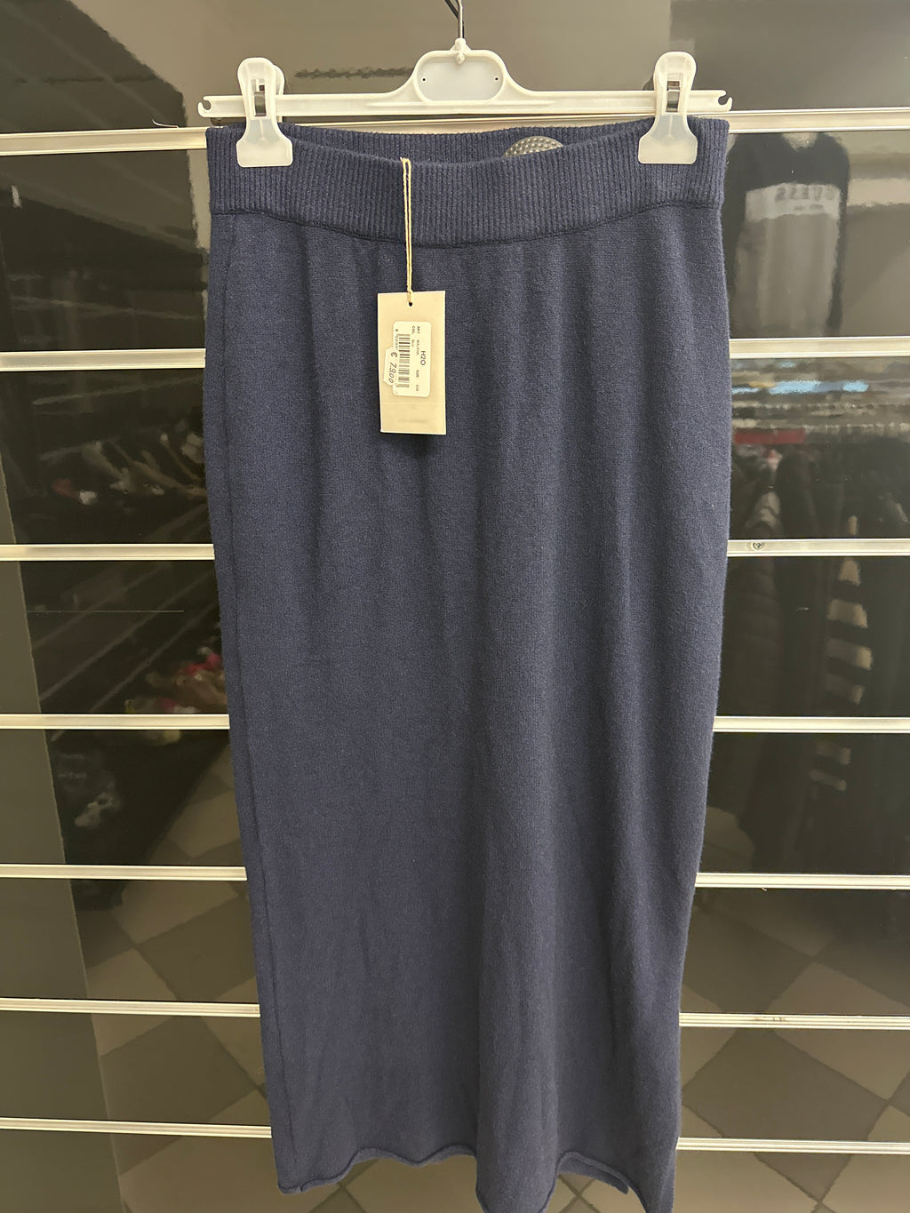 Gonna Lunga Morbida Tg S-m/m-l/xl Grigio/panna/blu/nero H2o Nuovo Con Etichetta