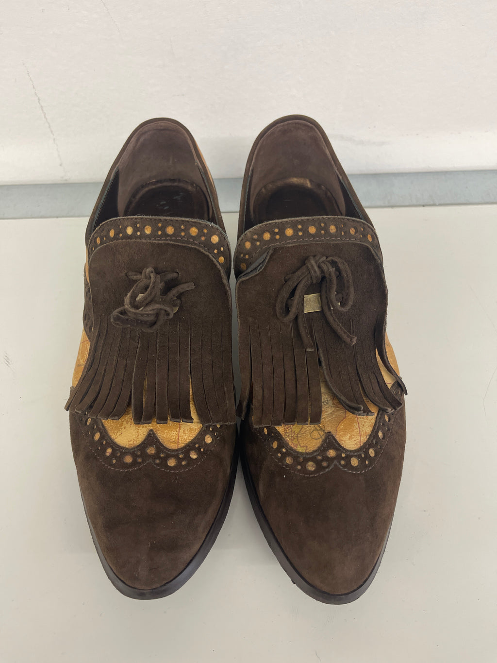 Mocassino In Camoscio Alvieri Martini 1°classe N 38