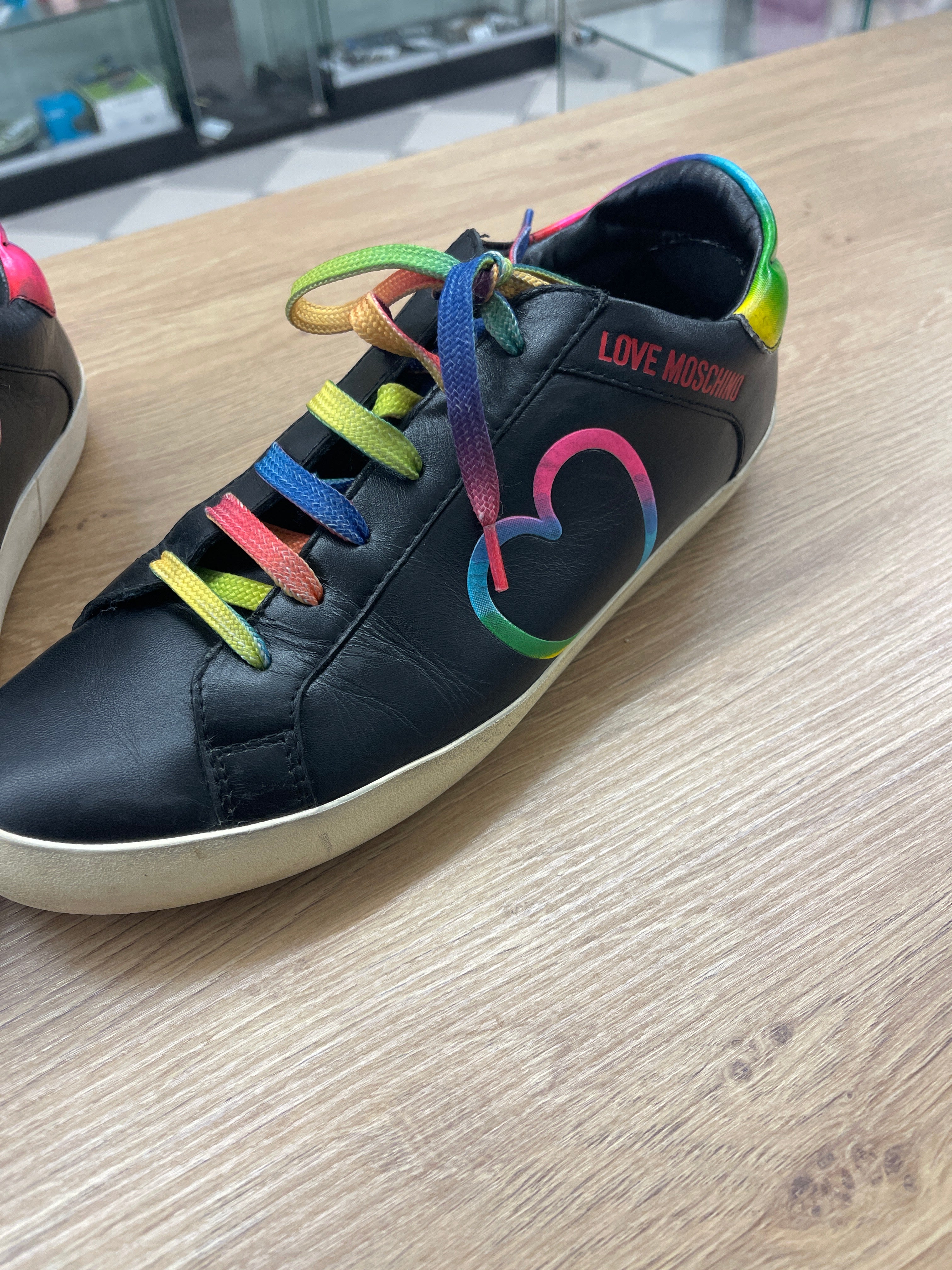 Scarpe Nere Love Moschino N.38 Pelle