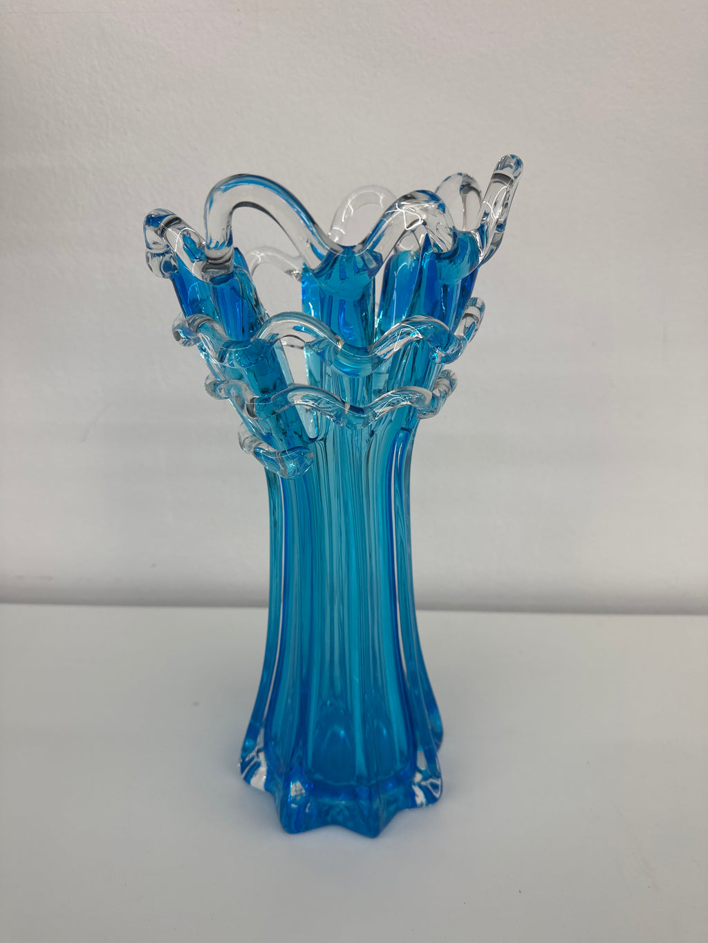 Vaso Vetro Di Murano Tobnalita' Azzurre