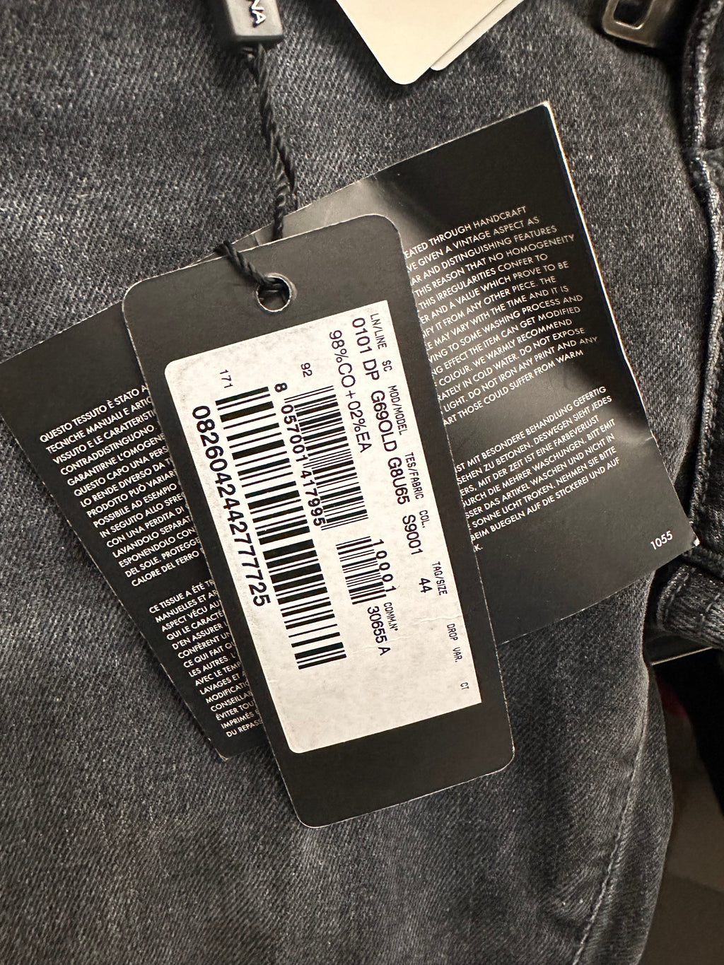 Jeans Grigio Fascia Azzurra Dolce&gabbana Tg 44