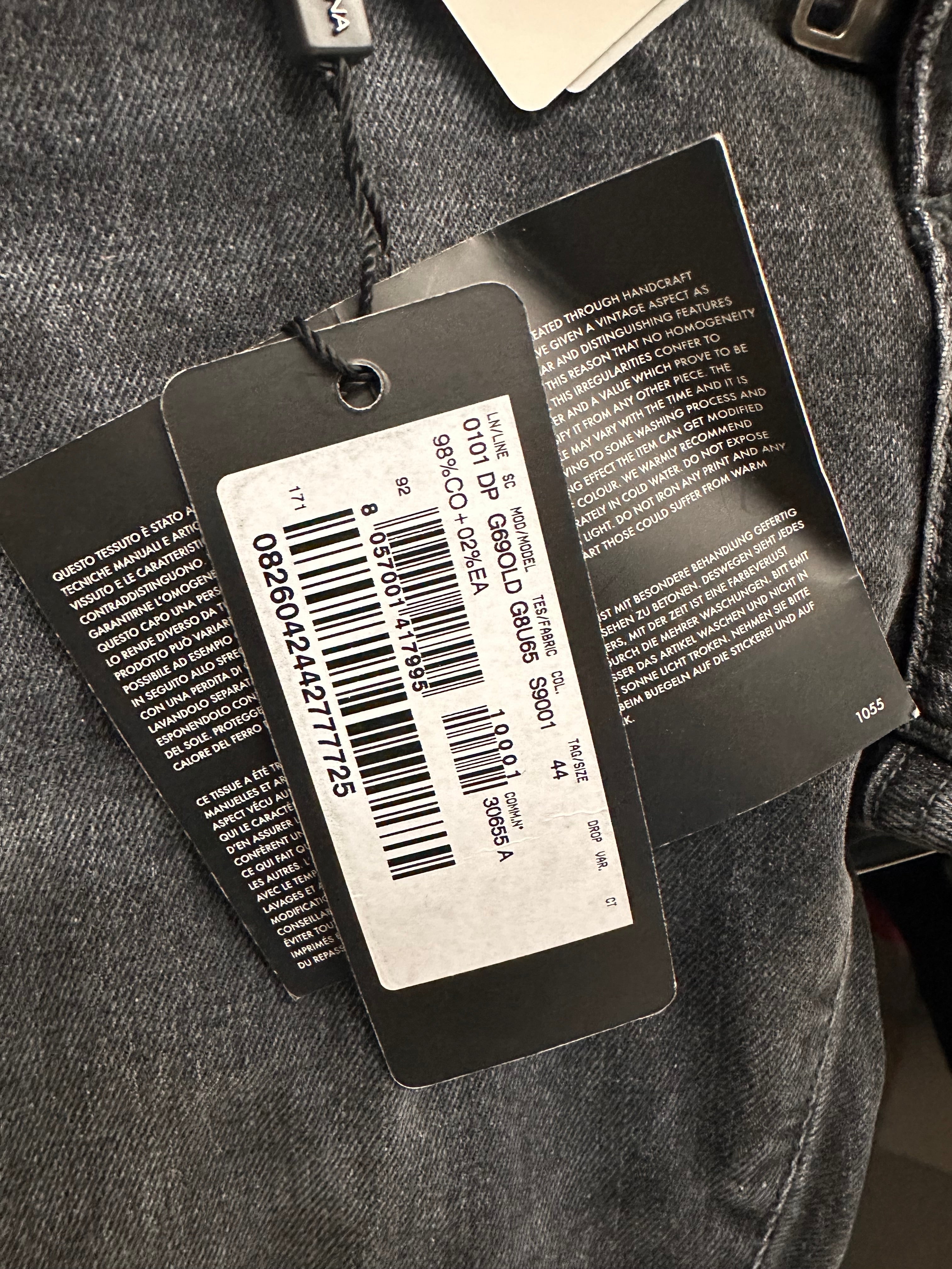 Jeans Grigio Fascia Azzurra Dolce&gabbana Tg 44