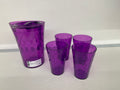 4 Bicchieri + Caraffa Viola Tupperware