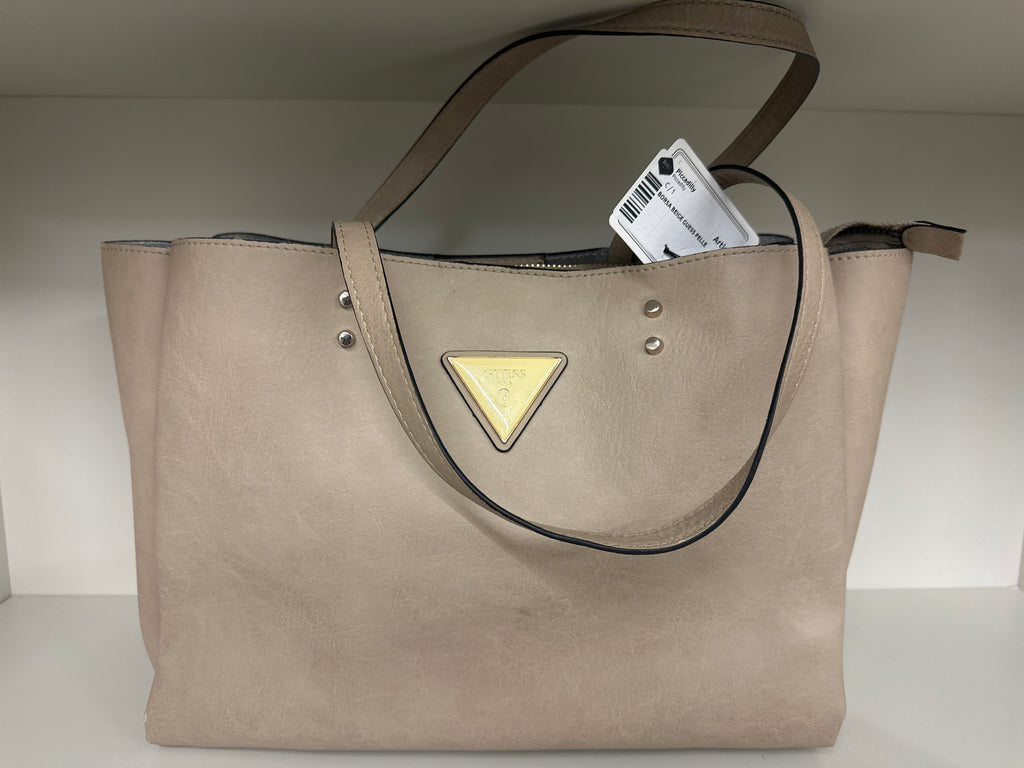 Borsa Beige Guess Pelle