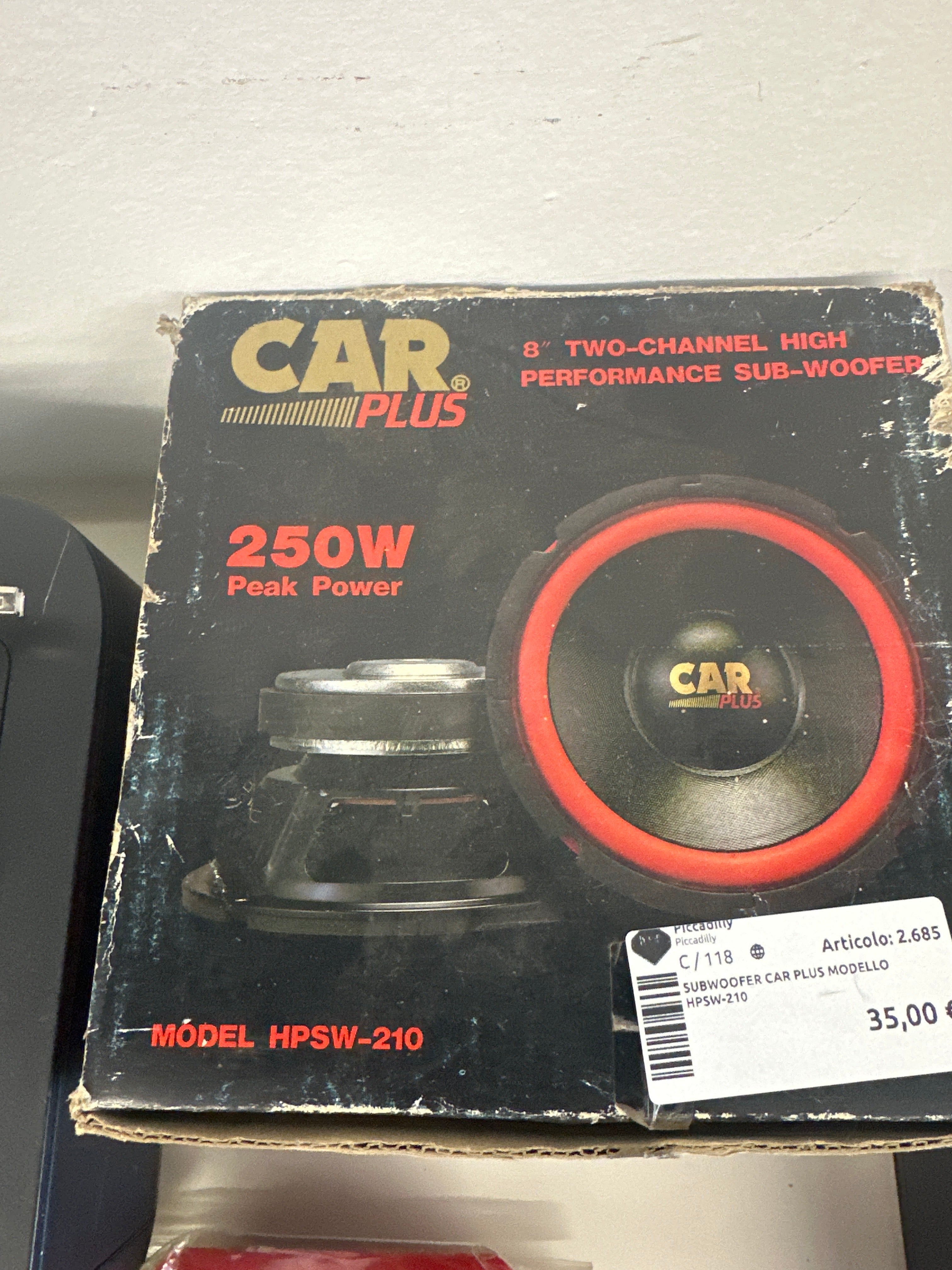 Subwoofer Car Plus Modello Hpsw-210