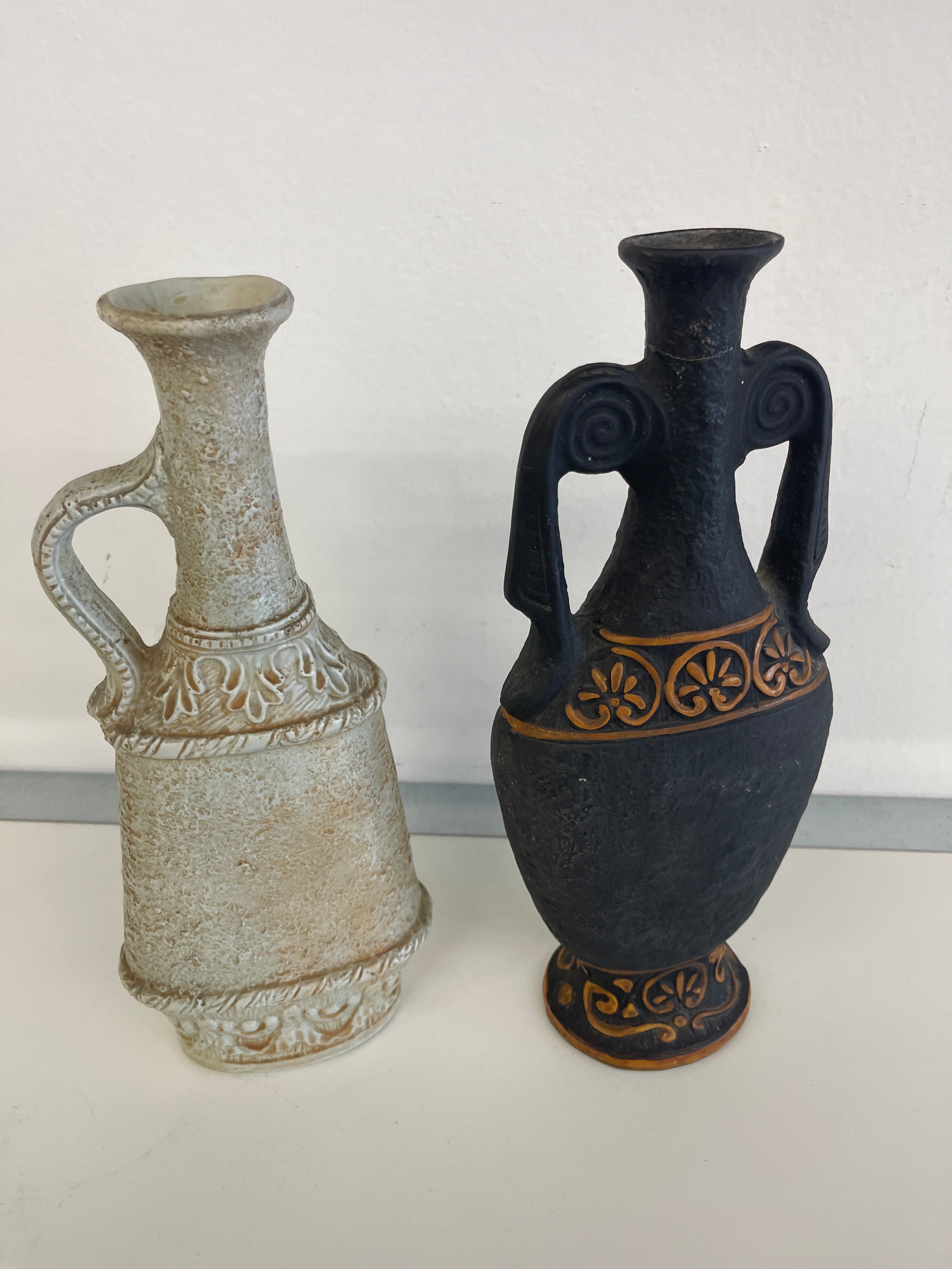 Bottiglia In Ceramica Decorata Anni 60