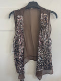Gilet Maglietta Marrone List 100% Seta Tg Unica