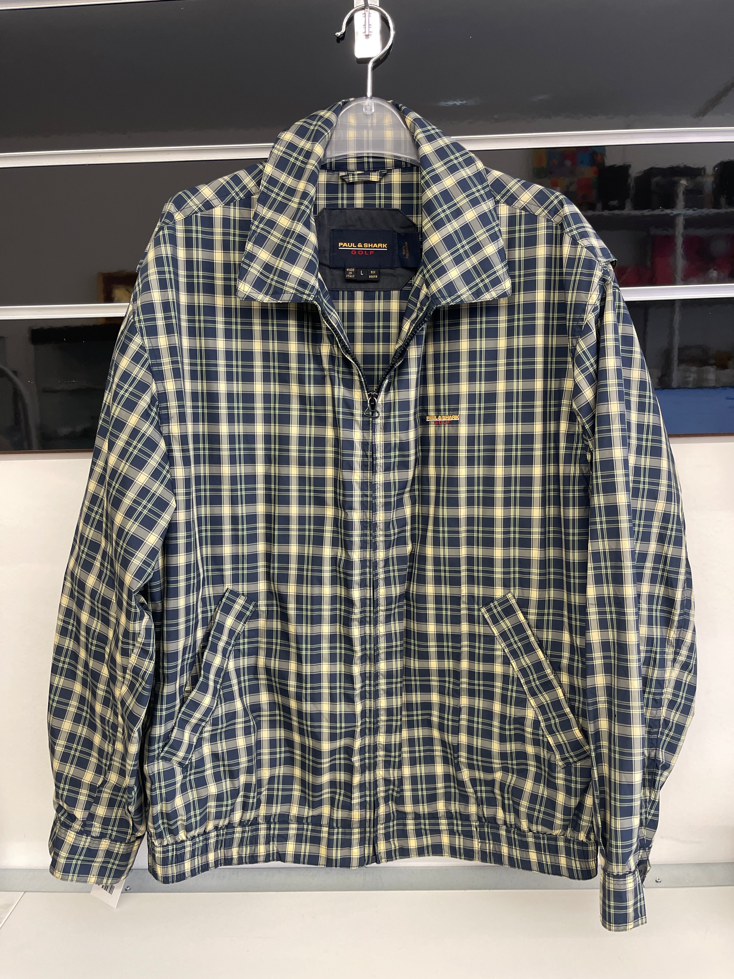 Giubbino Quadretti Blu Verdone Paul&shark Golf Tg L