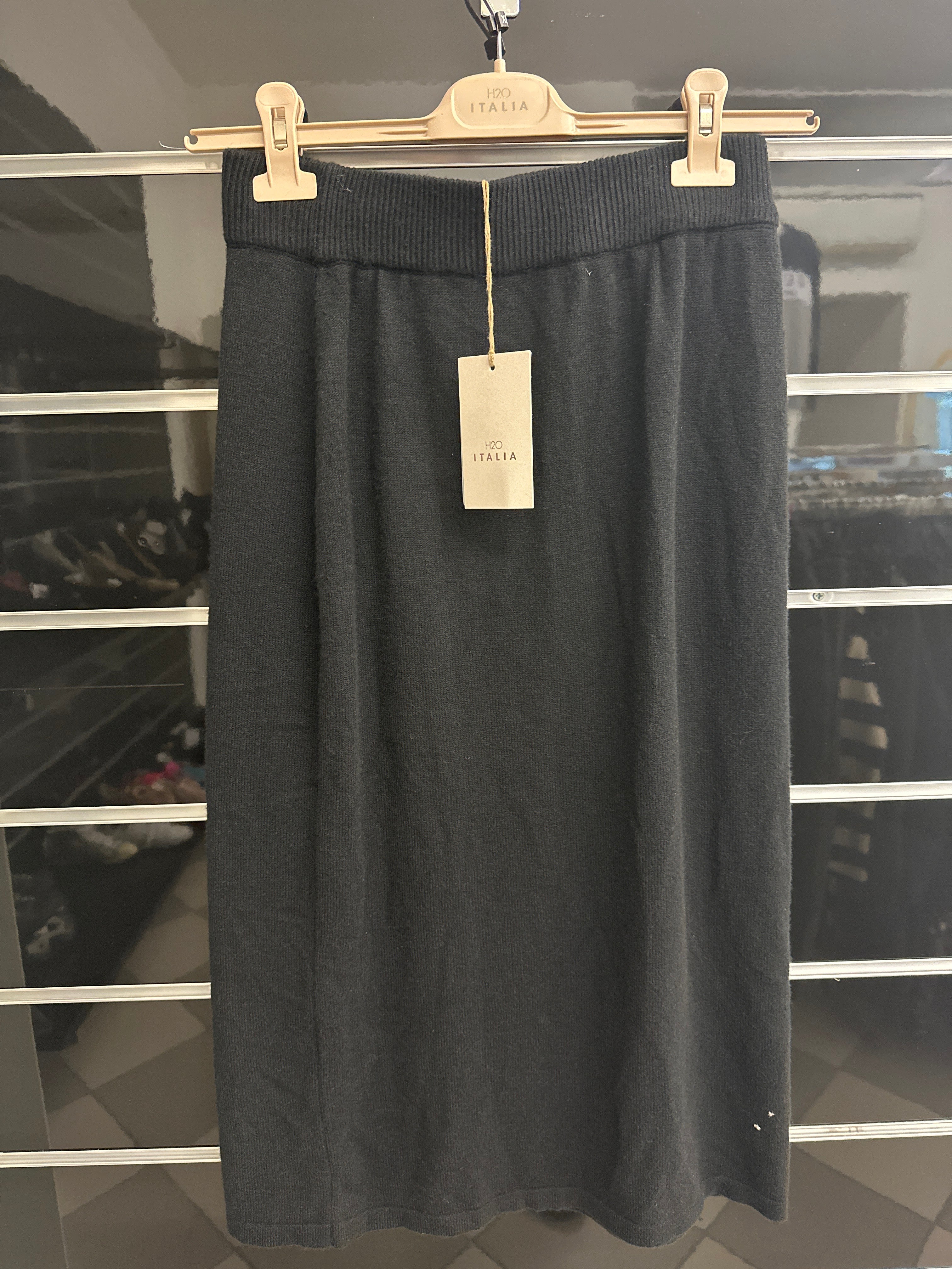 Gonna Lunga Morbida Tg S-m/m-l/xl Grigio/panna/blu/nero H2o Nuovo Con Etichetta