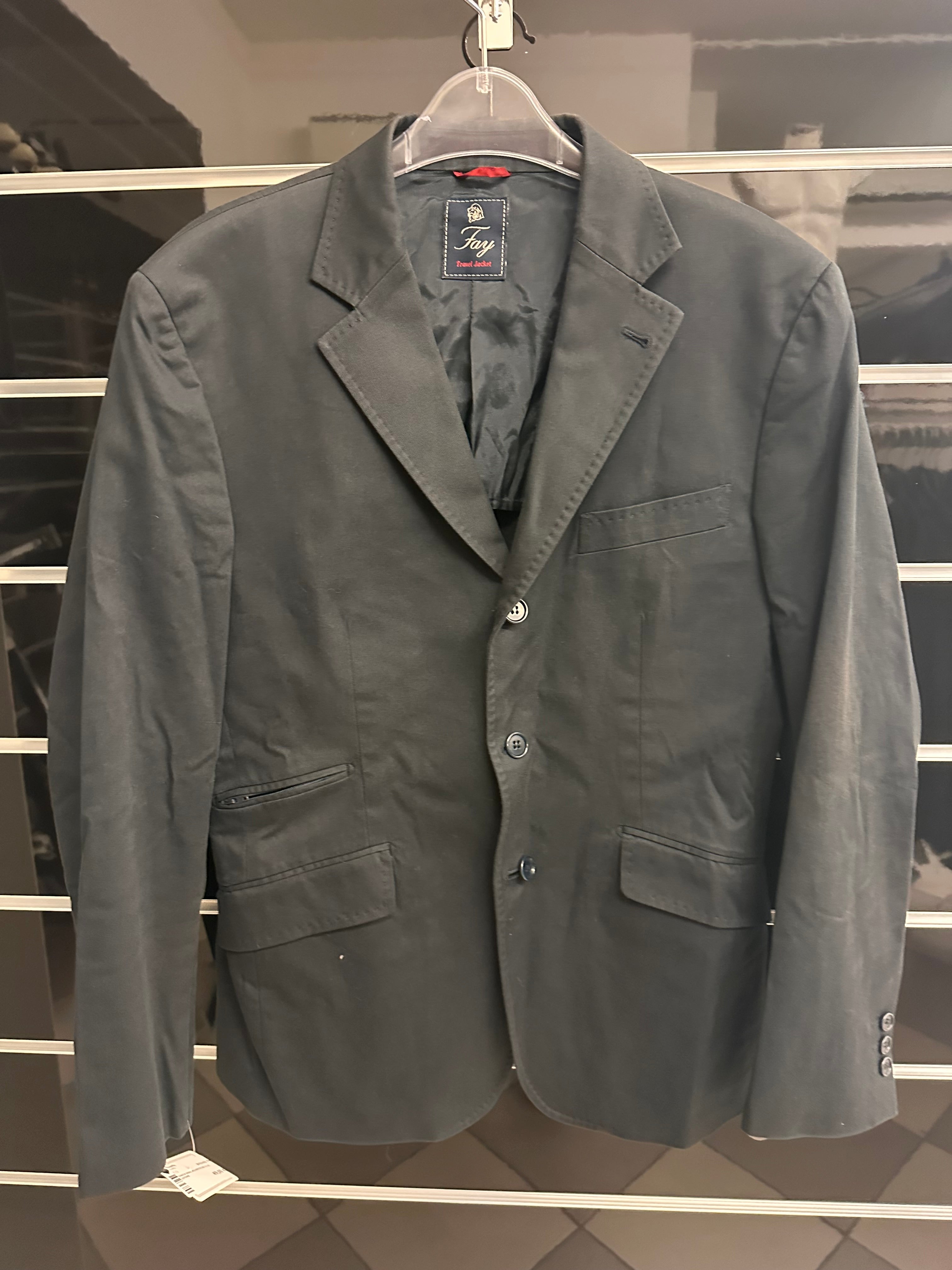 Giacca Uomo Blu Notte Fay Tg 52 Cotone