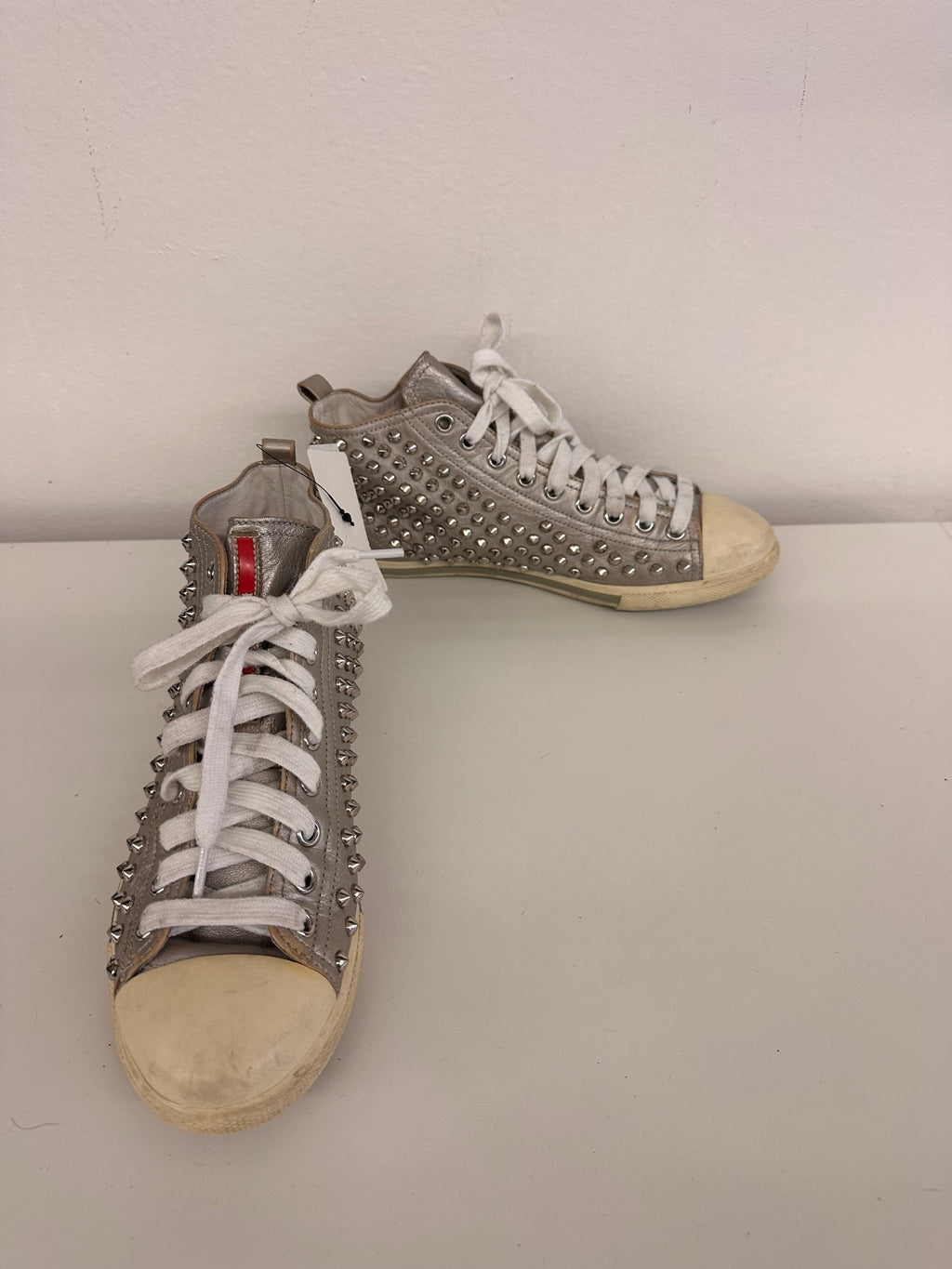 Scarpe Grigie Borchiette Prada N 37.5