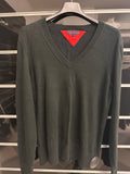 Maglioncino Nero Scollo V Tommy Hilfiger Tg L Misto Cotone E Cashmere