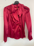 Camicetta Donna Rosa Rouge Bottoni Dorati Tg S