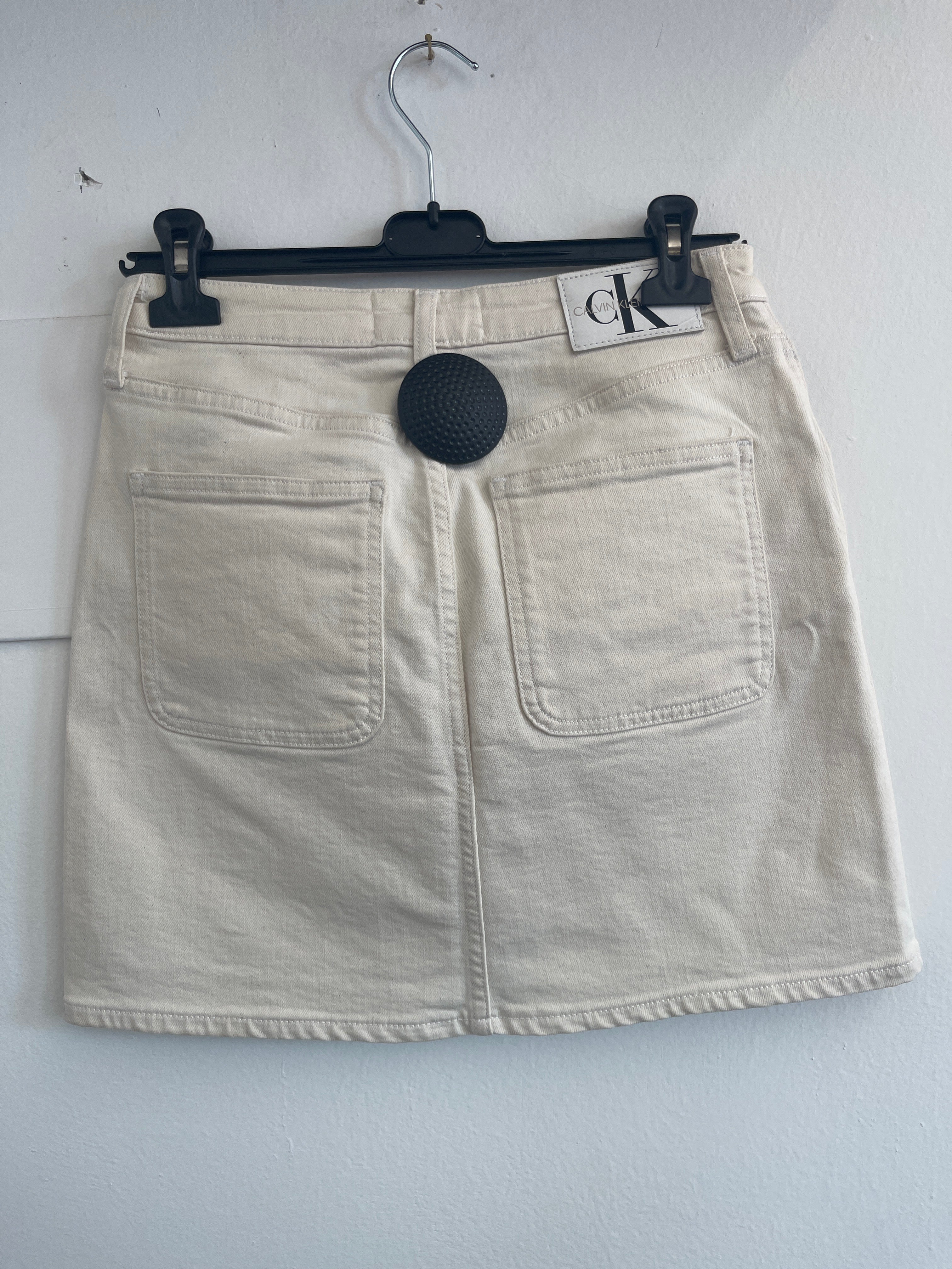 Minigonna Panna Calvin Klein Tg 40/42