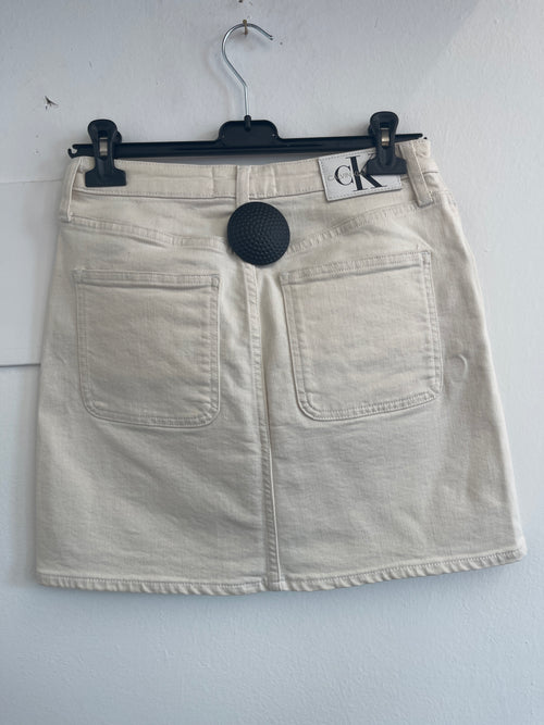 Minigonna Panna Calvin Klein Tg 40/42