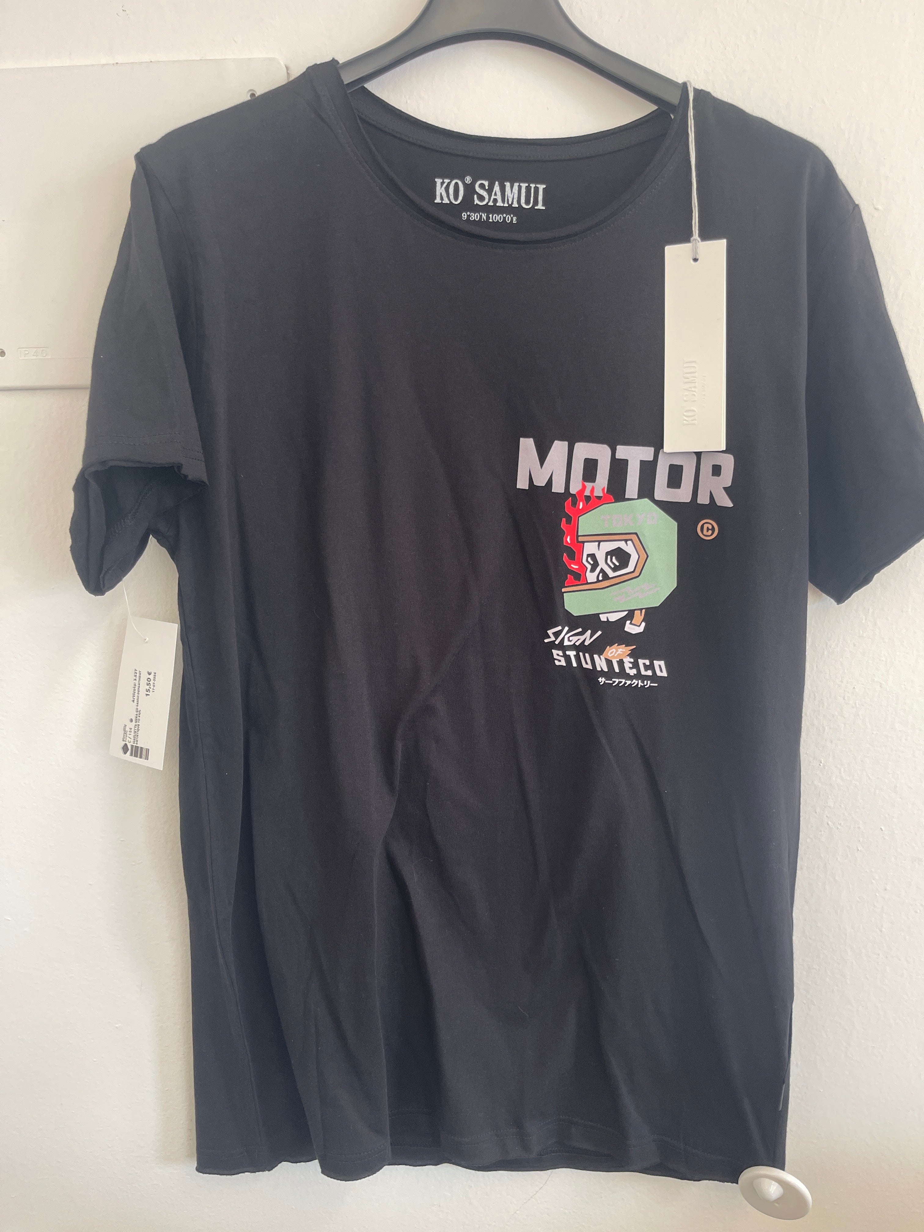 Maglietta Nera Ko Samui Motor Tg M