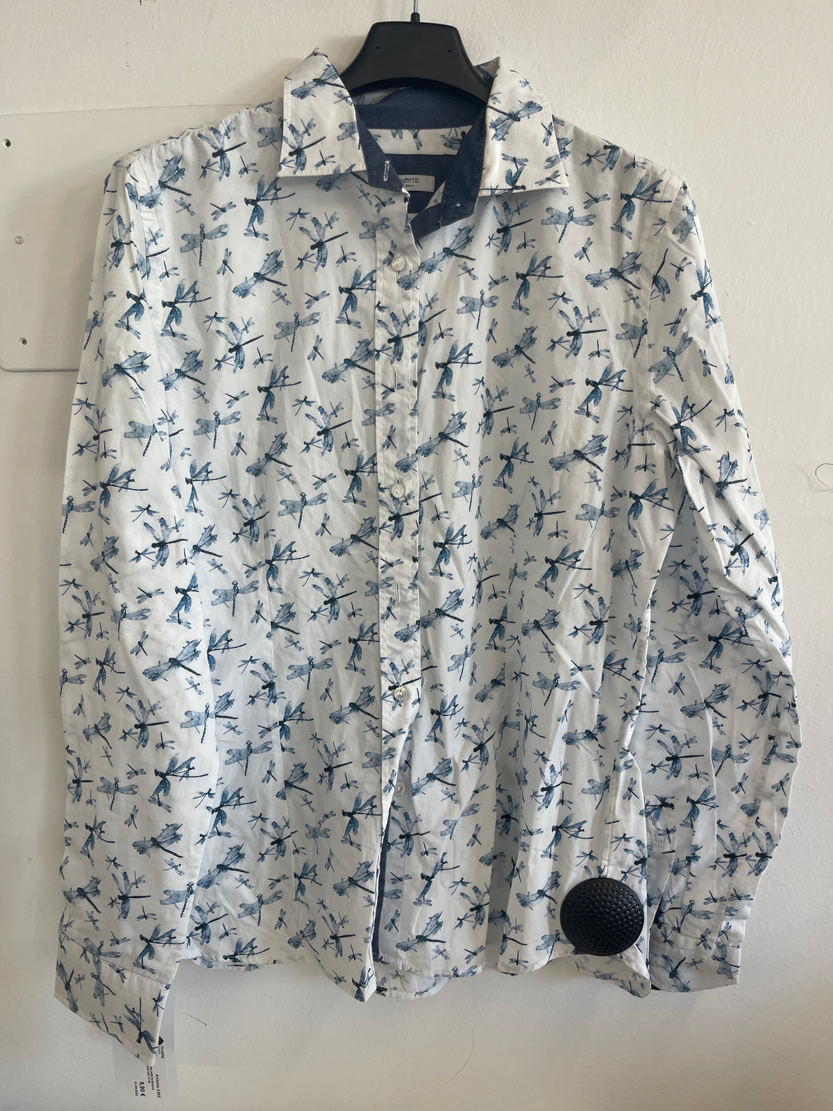 Camicia Donna Belmonte Bianca Fantasia Libellule Azz Tg 46