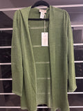 Cardigan Aoerto Verde Filo Brilli Velato Tg 44 Peprosa Nuovo Con Etichetta