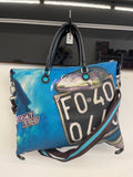 Borsa Blu Pelle Gabs Fiat 500