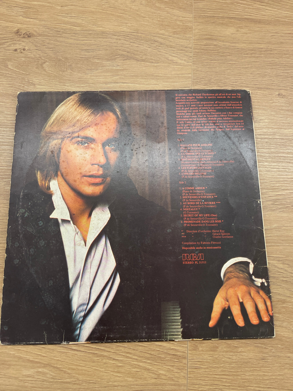 Disco Lp 33 Giri Vinile Richard Clayderman –sentimentale