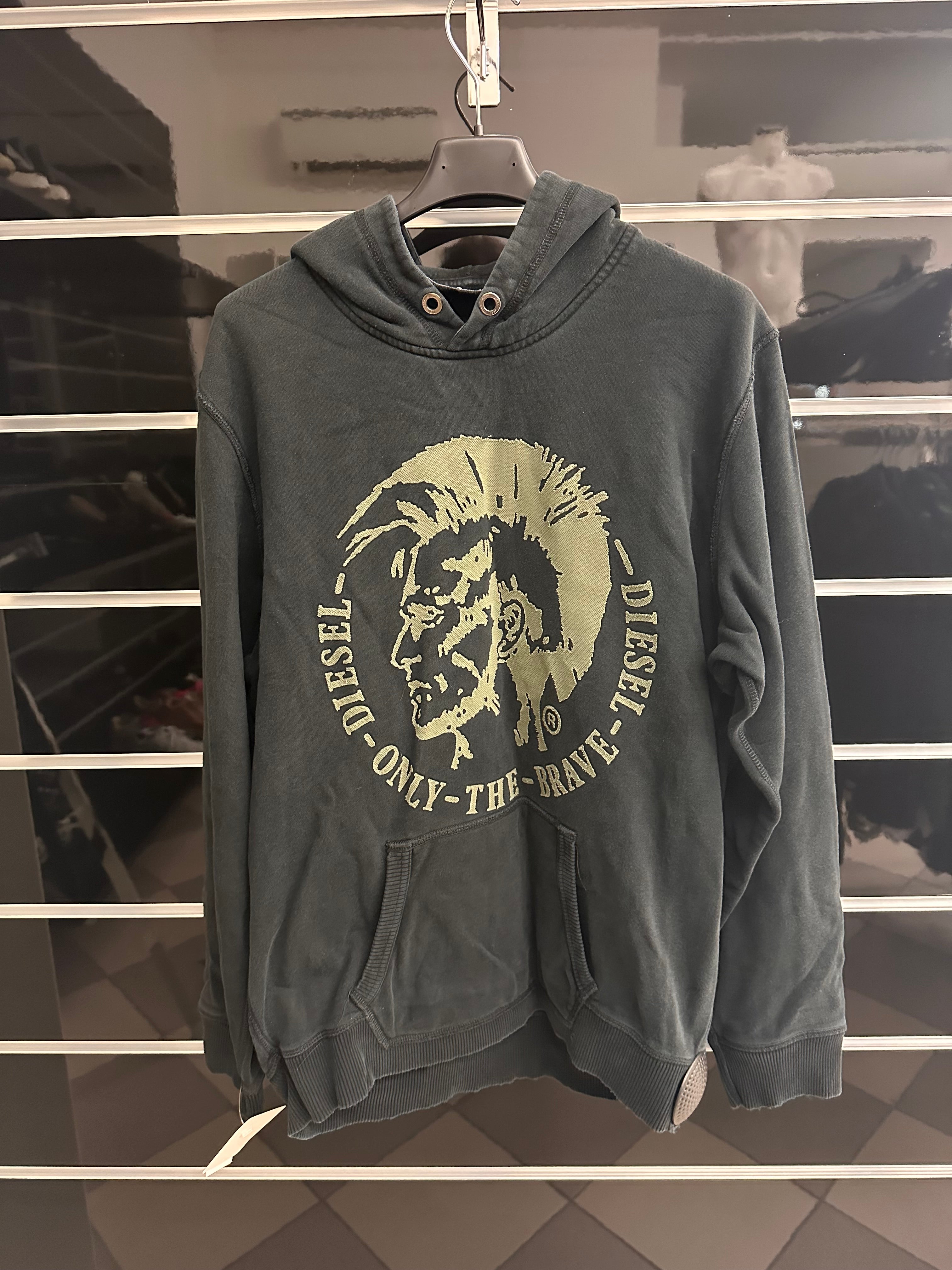 Felpa Nera Diesel Tg M