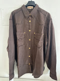 Camicia Donna Marrone Bottoni Dorati Dismero Tg Xl