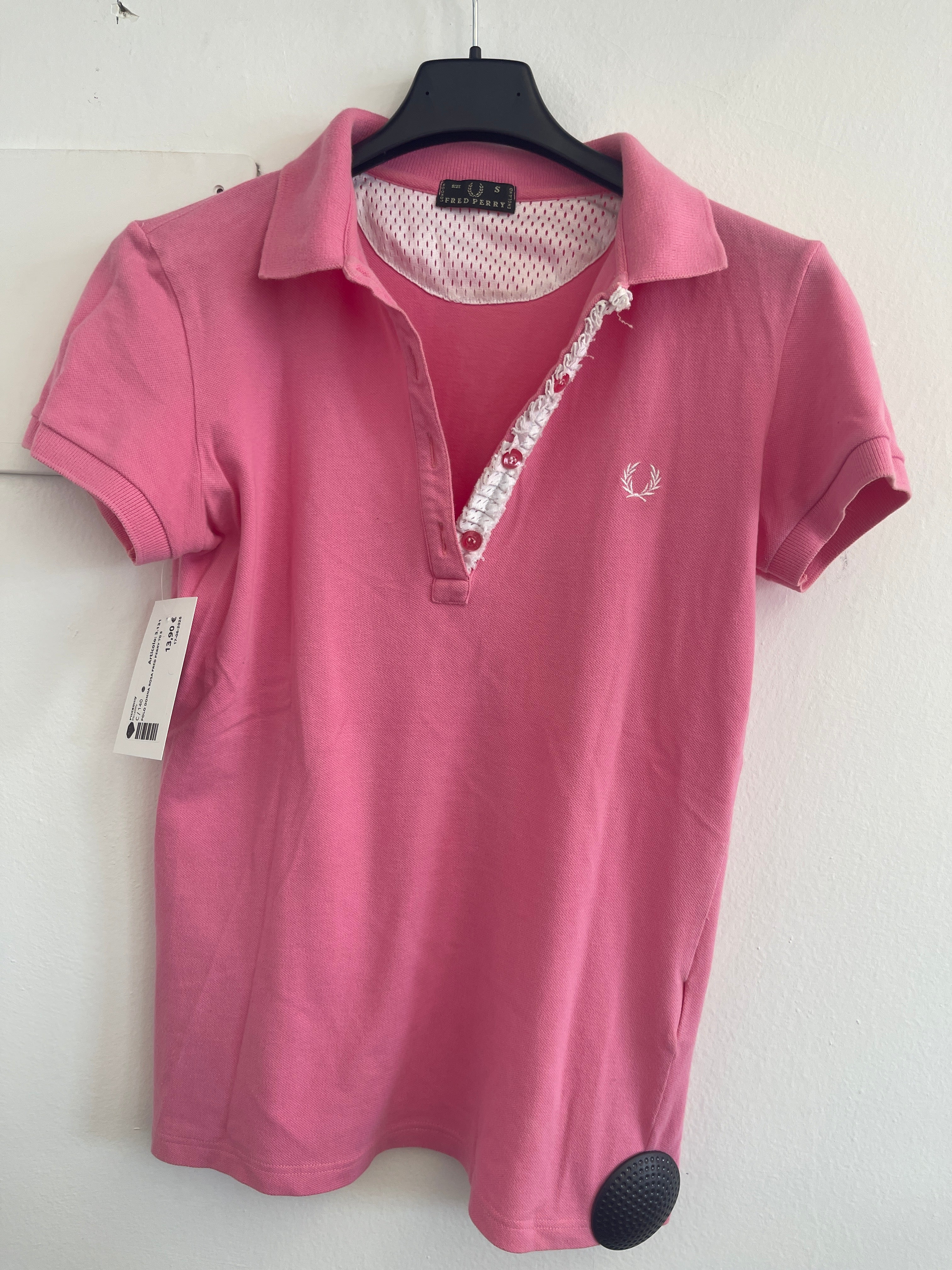 Polo Donna Rosa Fred Perry Tg S