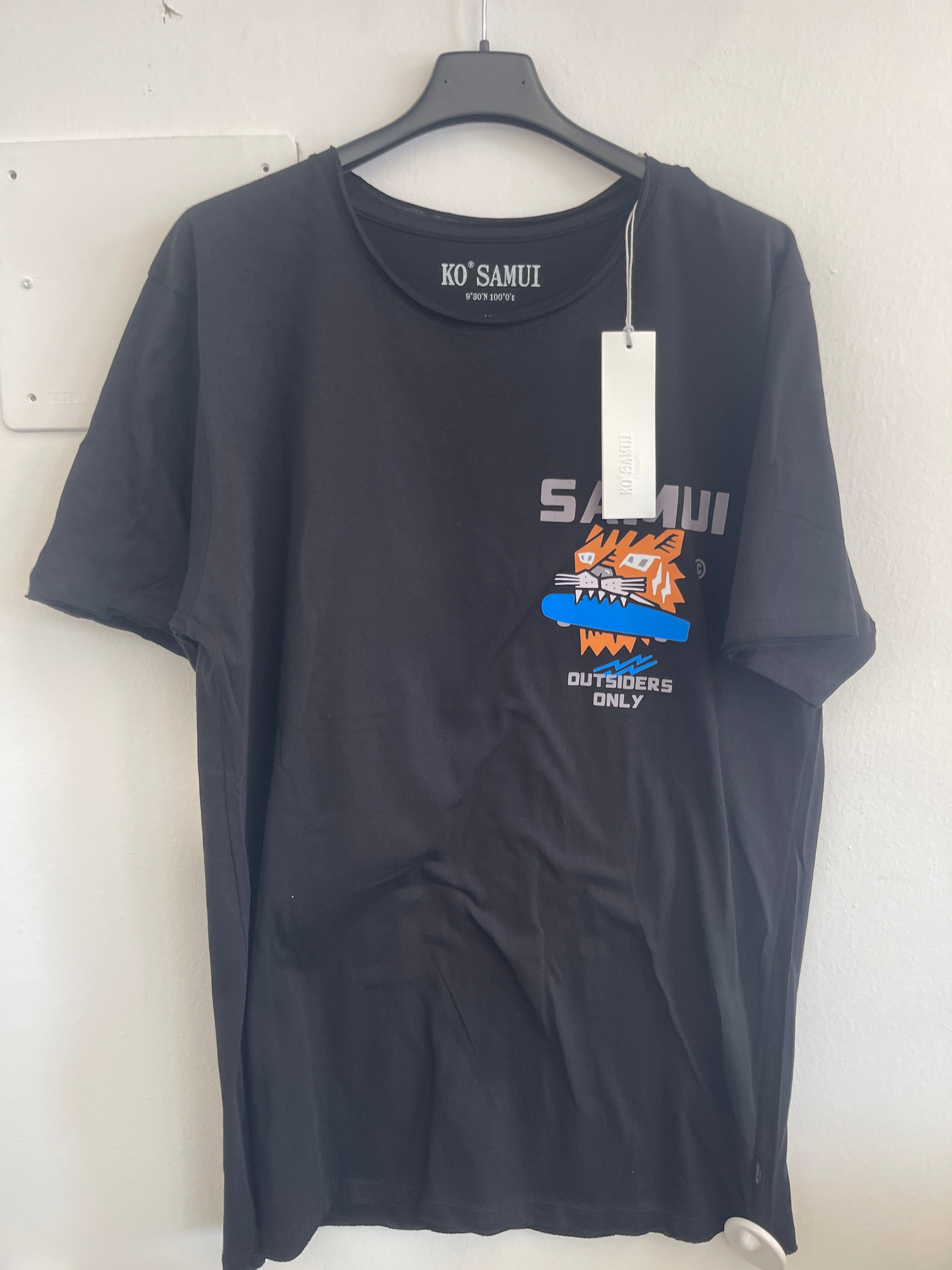 Maglietta Nera Ko Samui Outsiders Only Tg Xs/s/xl