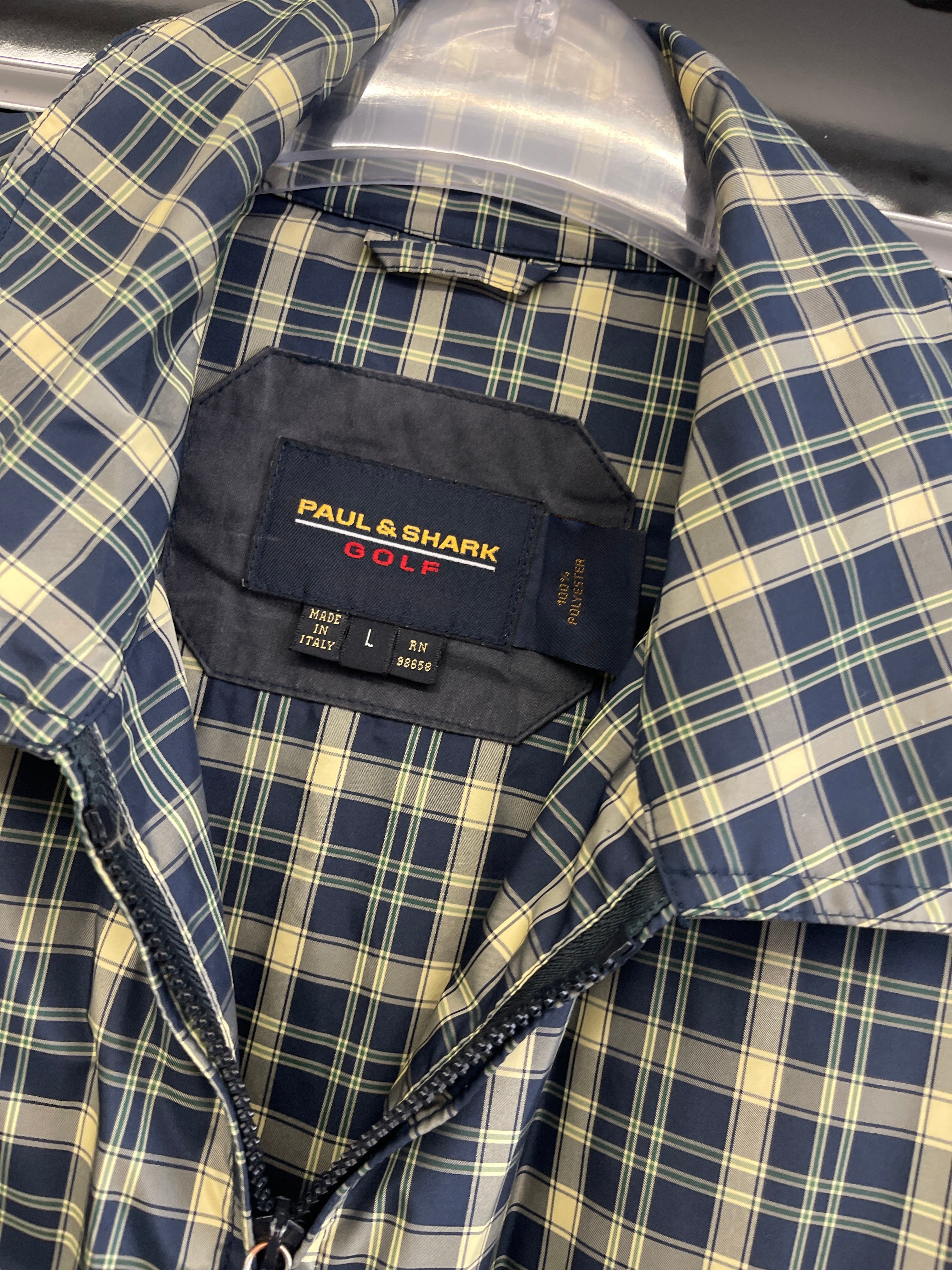 Giubbino Quadretti Blu Verdone Paul&shark Golf Tg L