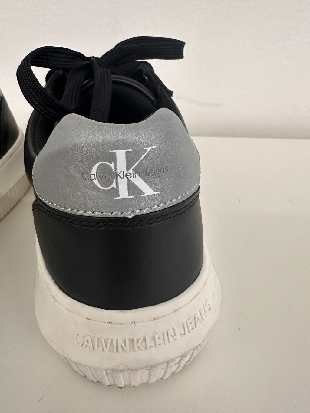 Scarpe Nere Bianche Pelle Calvin Klein N 37