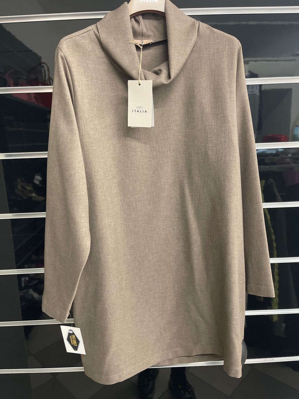 Abito Blu/biege  Collo Largo Tg 40/42/48 H2o Nuovo Con Etichetta