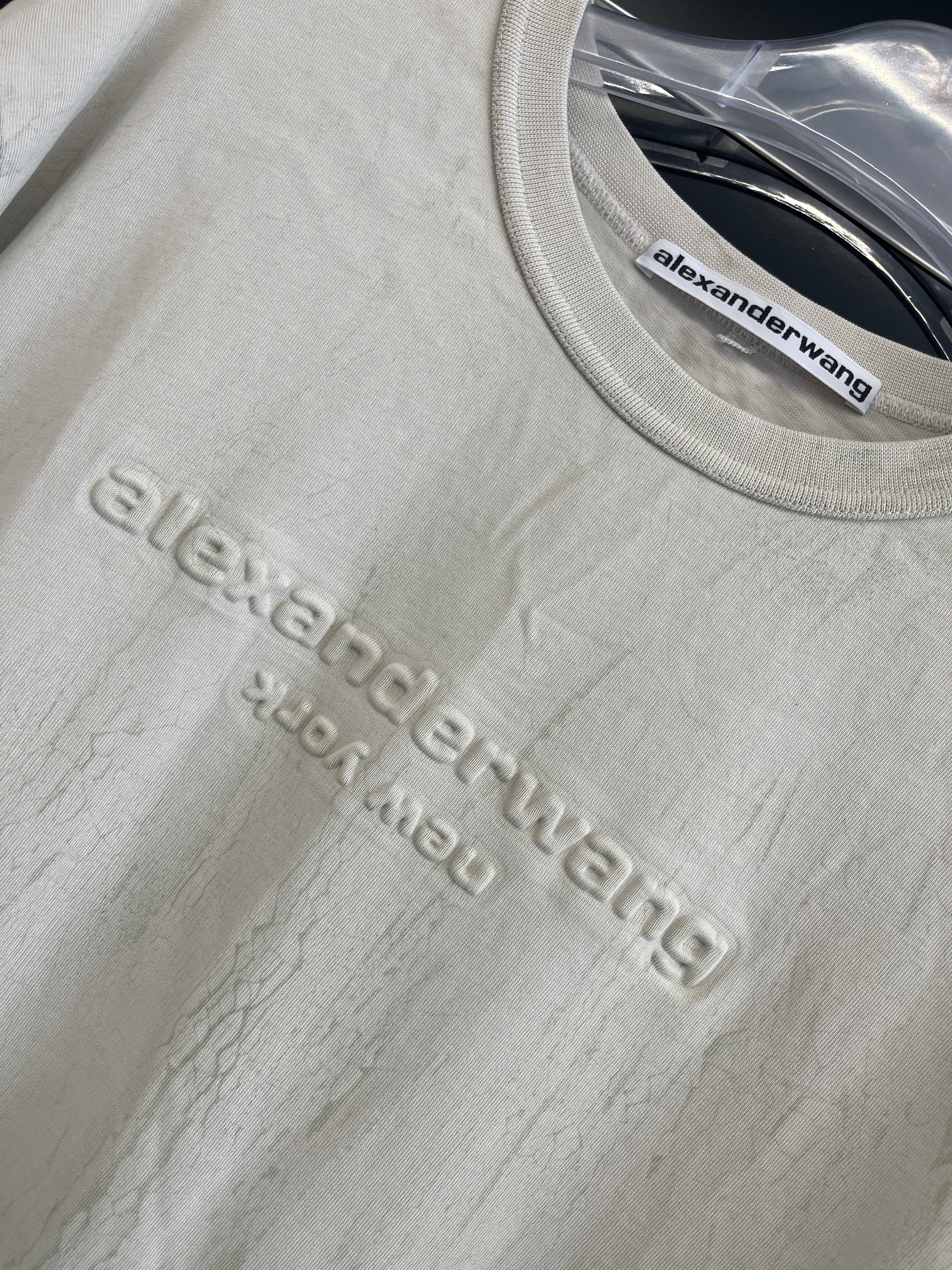 Maglietta Uomo Alexander Wang Scritta Rilievo Tg M