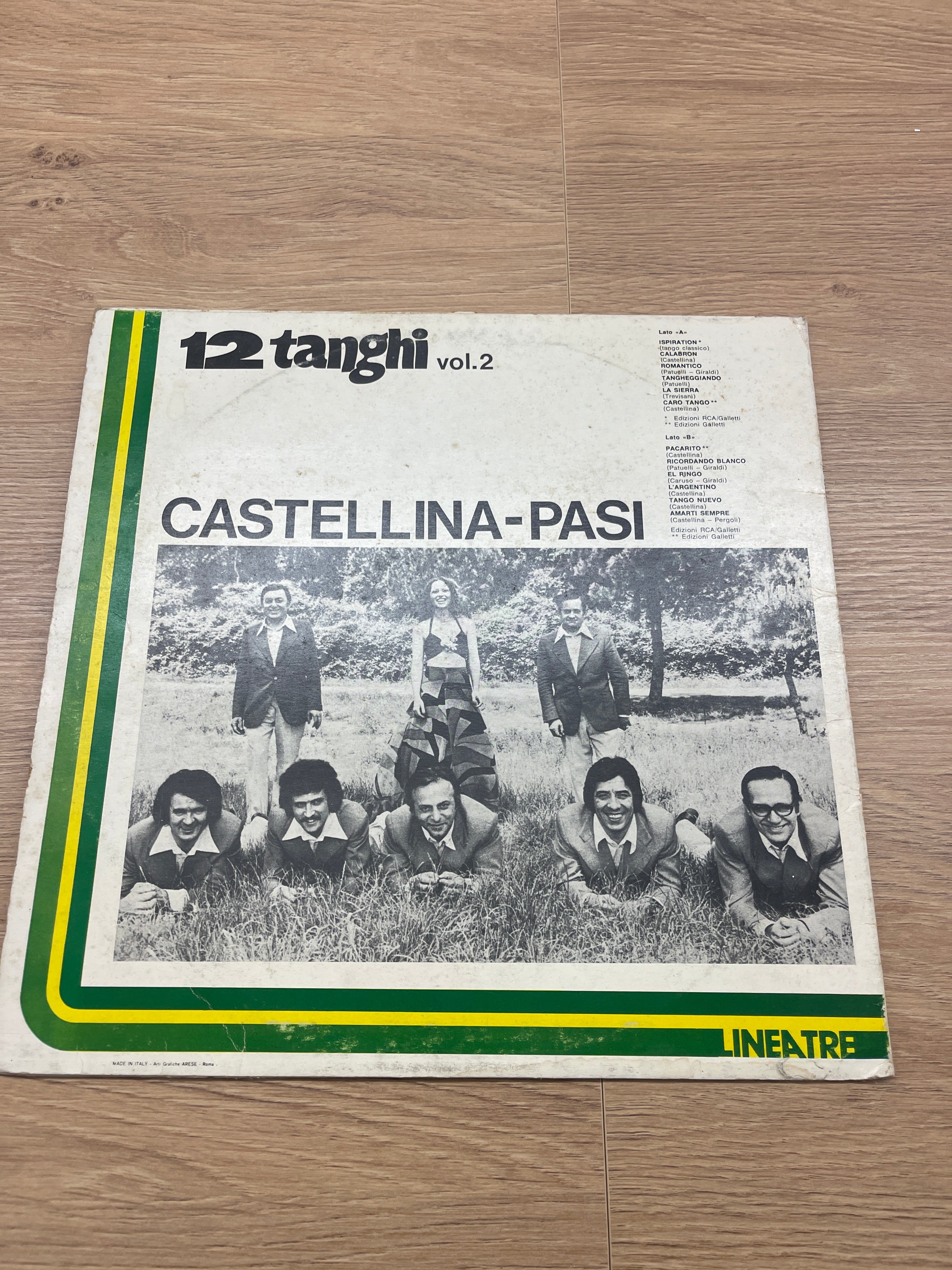 Disco Lp 33 Giri Vinile Castellina-pasi * –12 Tanghi Vol. 2
