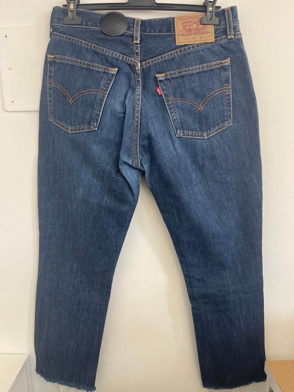 Jeans Lavaggiu Scuro Levi's 525 Strappi Tg 46