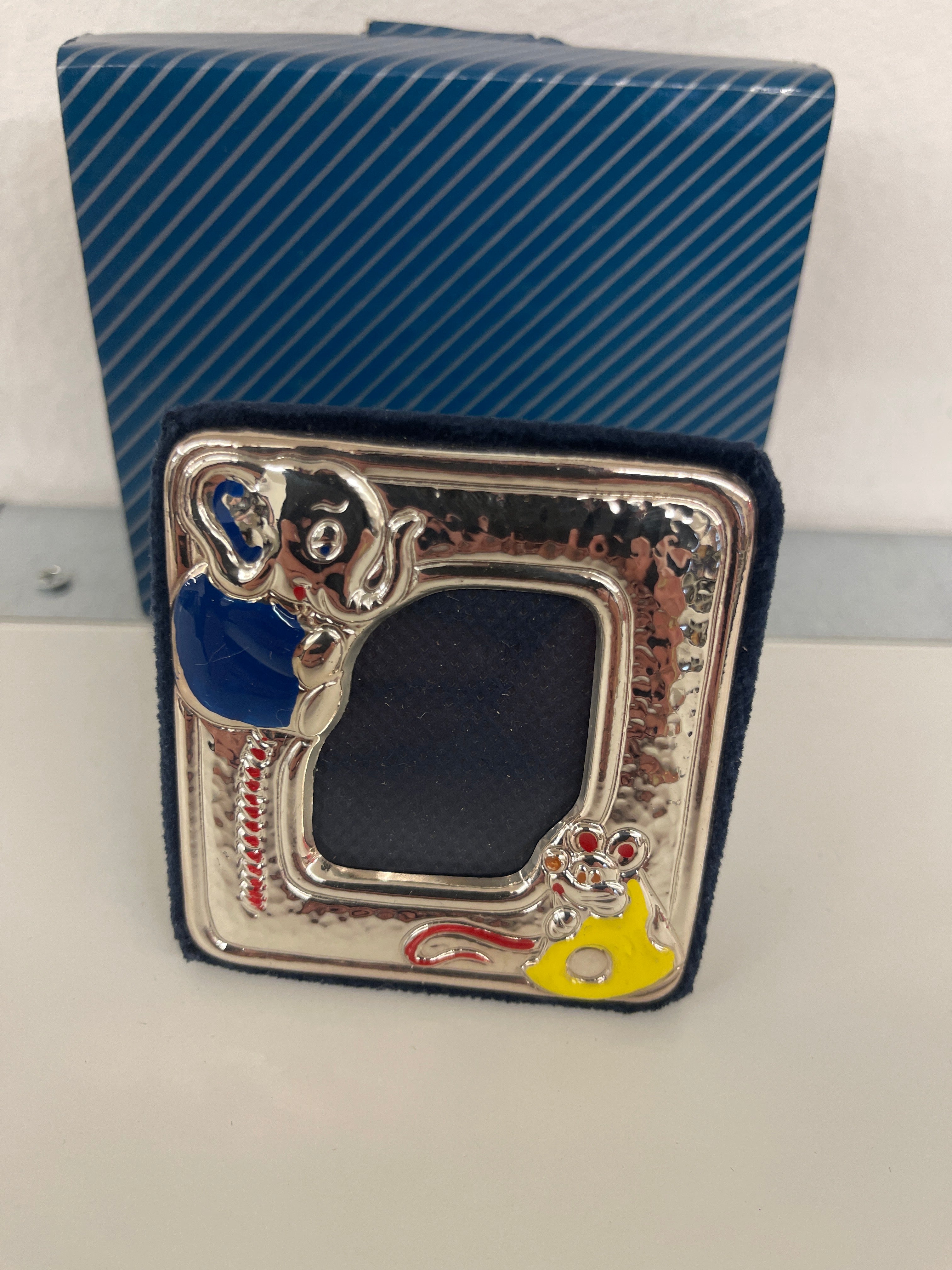 Piccola Cornice Bambino Placca Argento