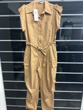 Tuta Donna Intera Beige Con Tasconi Tg M Please Nuovo Con Etichetta