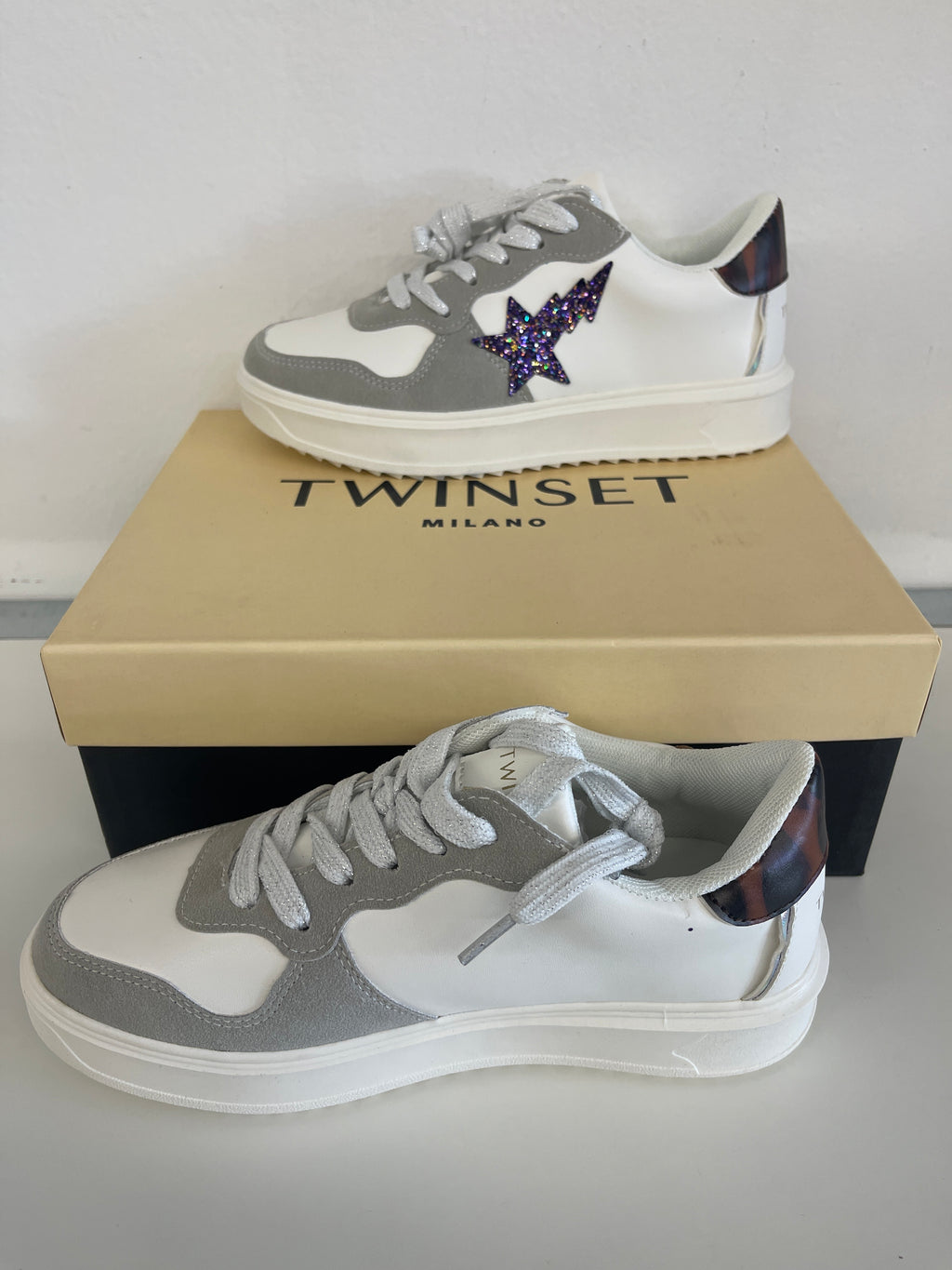 Scarpe Nere/bianche My Twin Set N 37 Pelle  Nuove