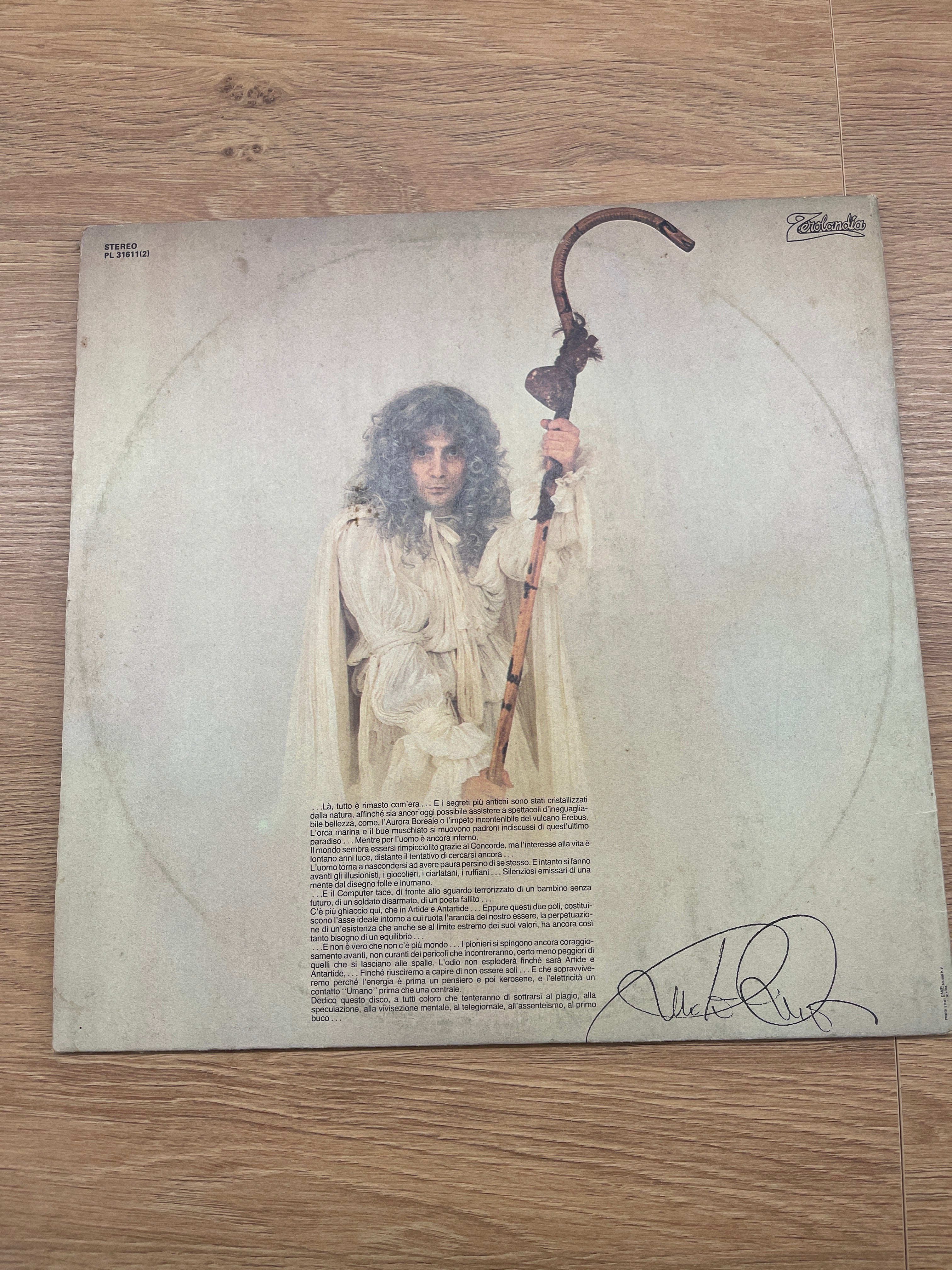 Disco Lp 33 Giri Vinile Renato Zero –artide Antartide